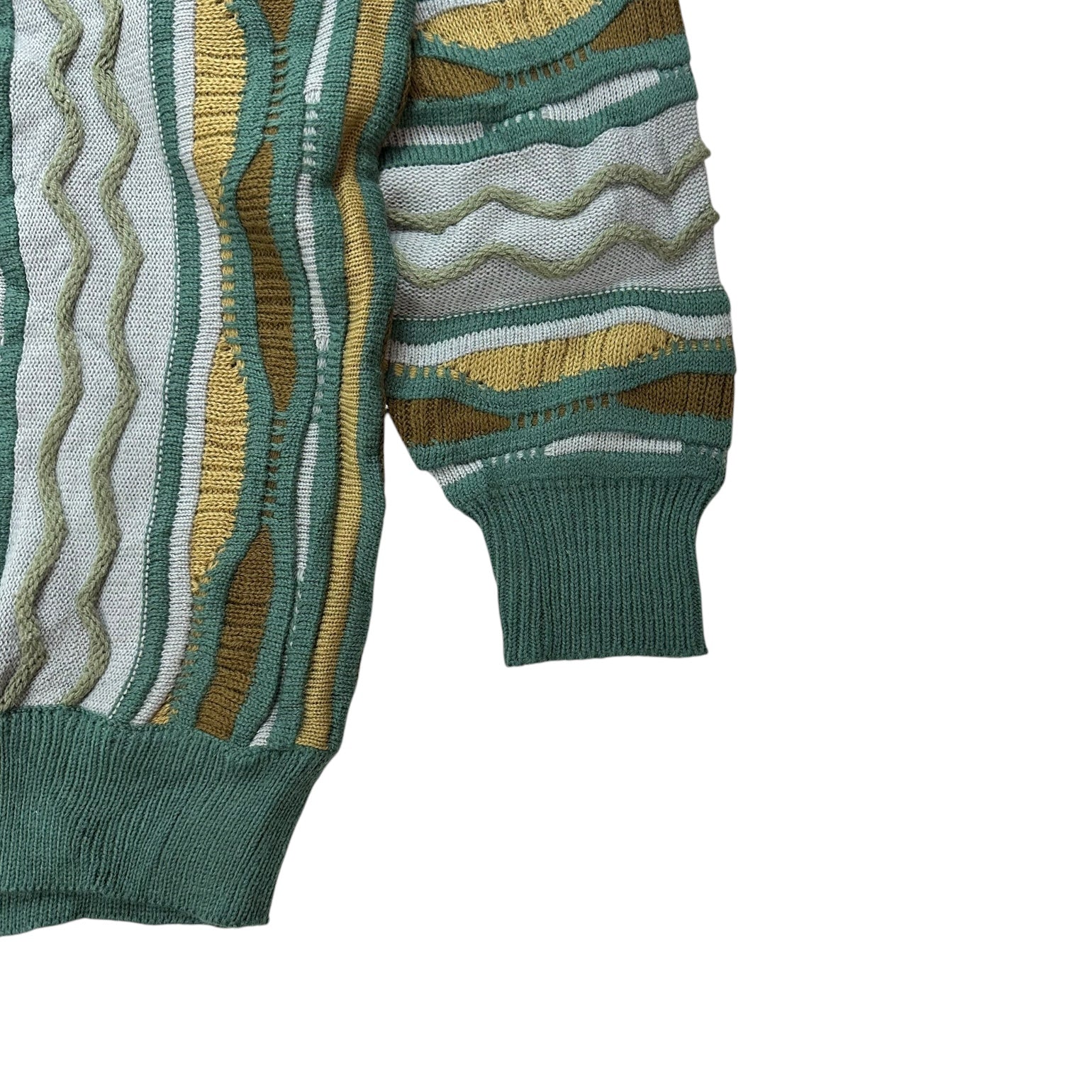 Vintage Toroy Stripe Knit Sweater Green