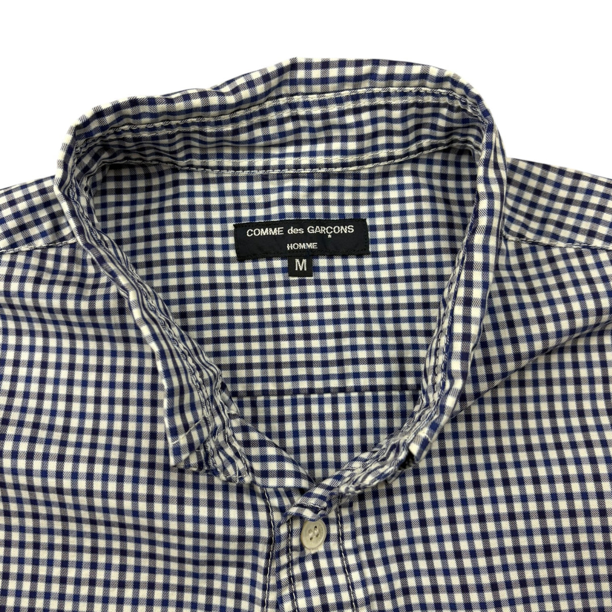 Comme des Garçons Homme Gingham Button Up L/S Shirt Blue
