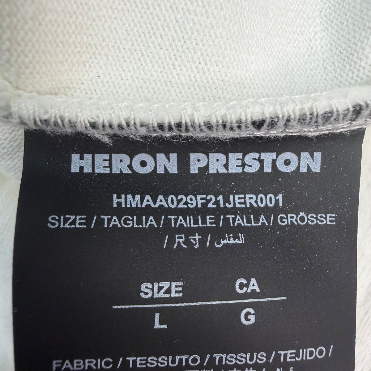 Heron Preston Split Herons Oversized Tee White