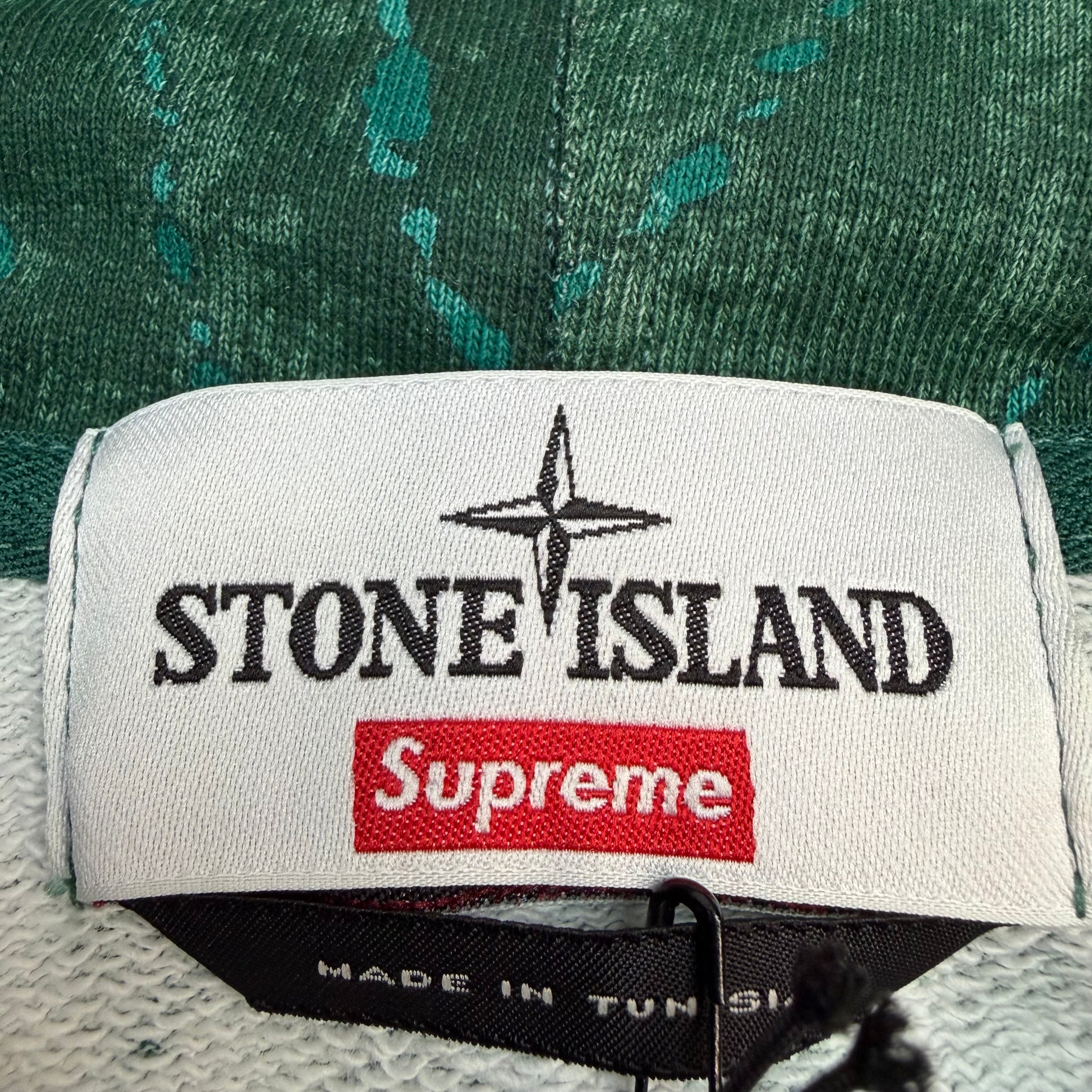 FW23 Stone Island X Supreme Hooded Sweatshirt Dark Green
