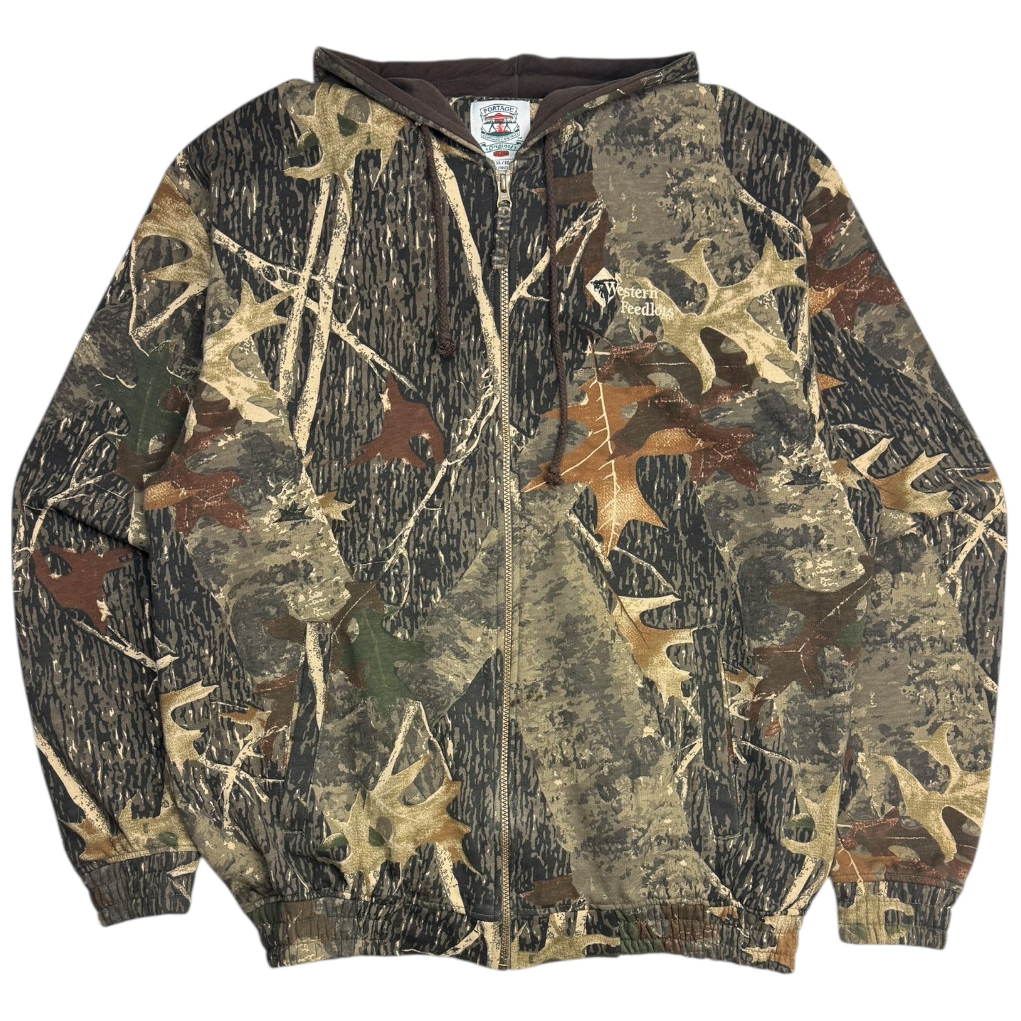 Vintage Camo Zip Up Hoodie