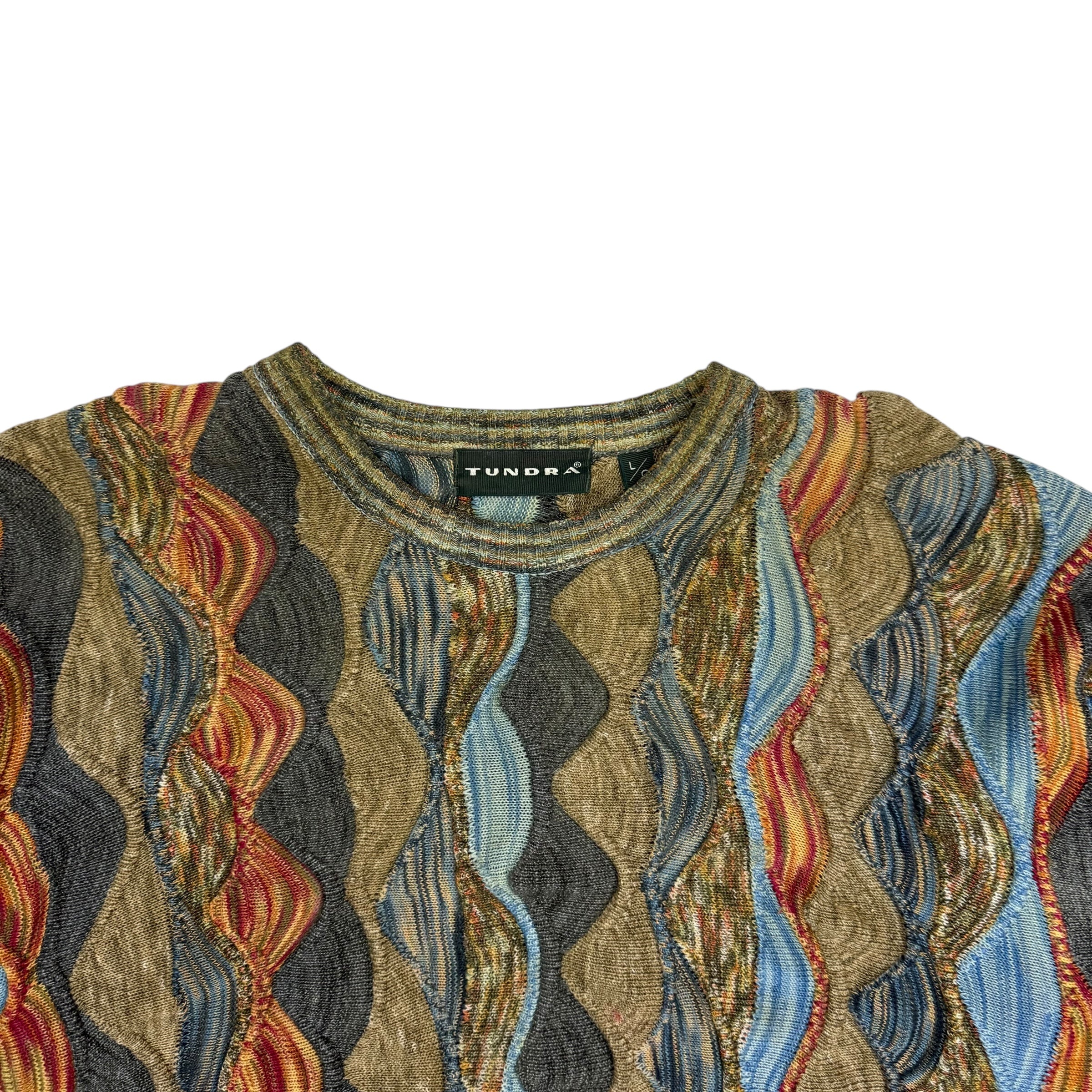 Vintage Tundra Cable Knit Sweater Multicolour