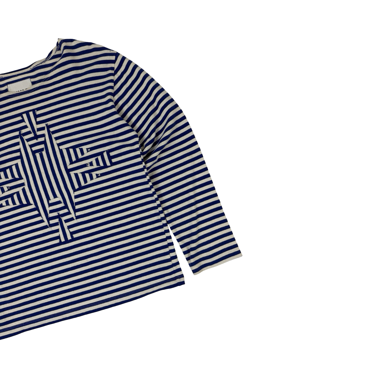 (W) MYAR Striped Long Sleeve Shirt Blue/White