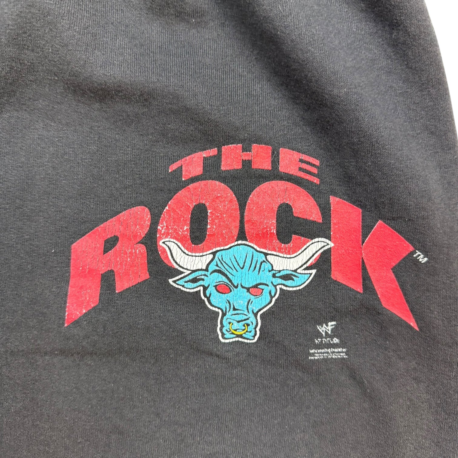 Vintage WWF The Rock Sweatpants Faded Black