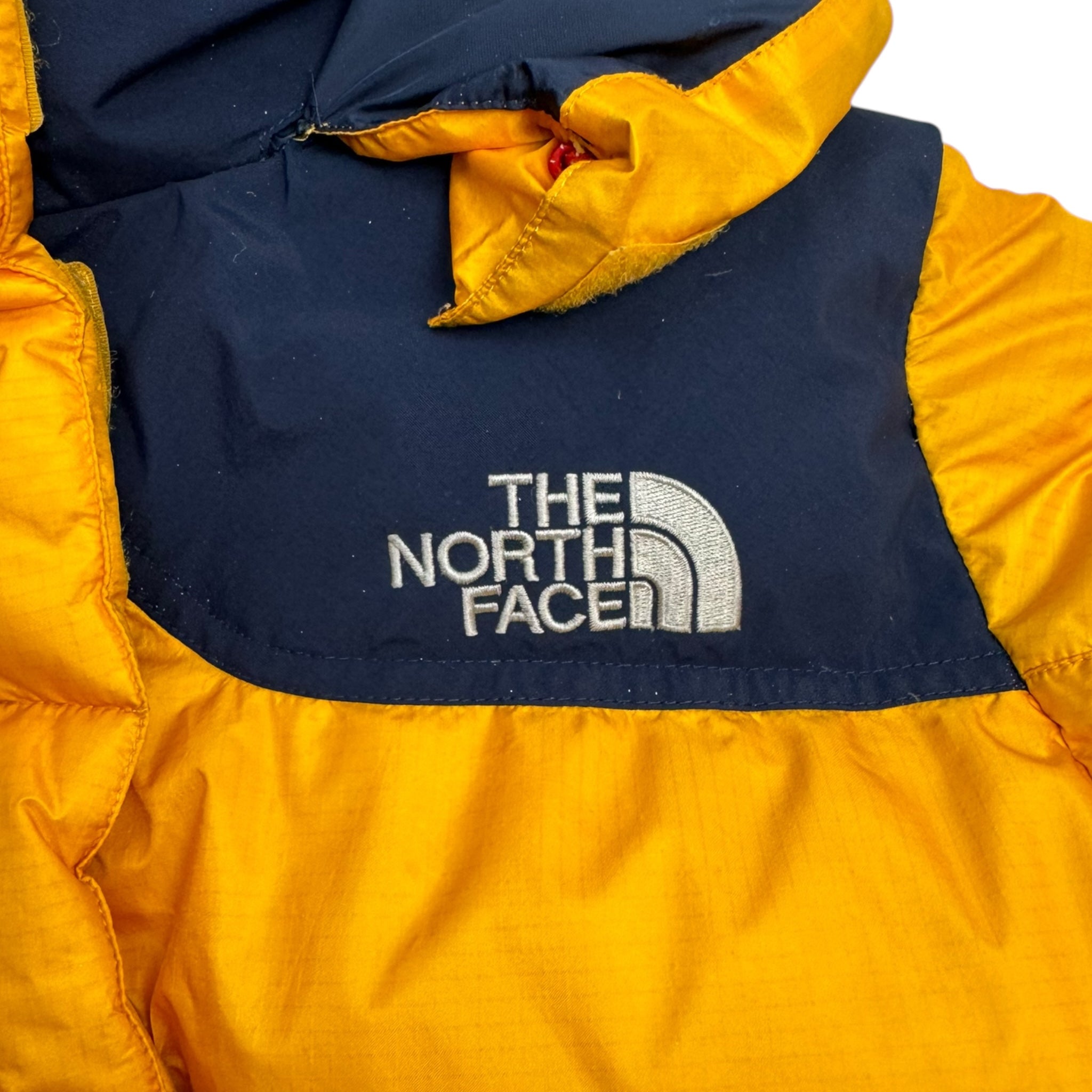 The North Face 700 Hooded Jacket Neon Yellow Navy Womens