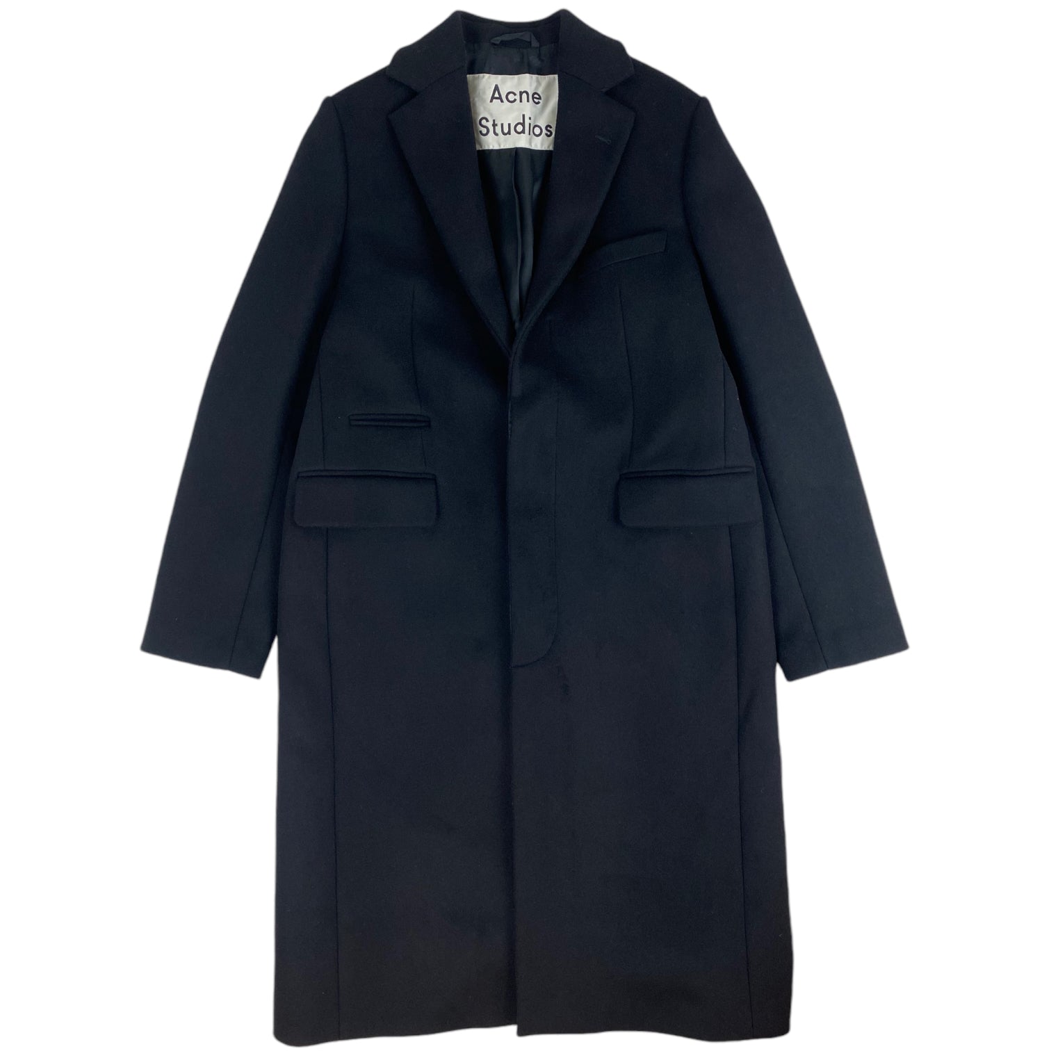 Acne Studios Single Breasted Wool Coat Black