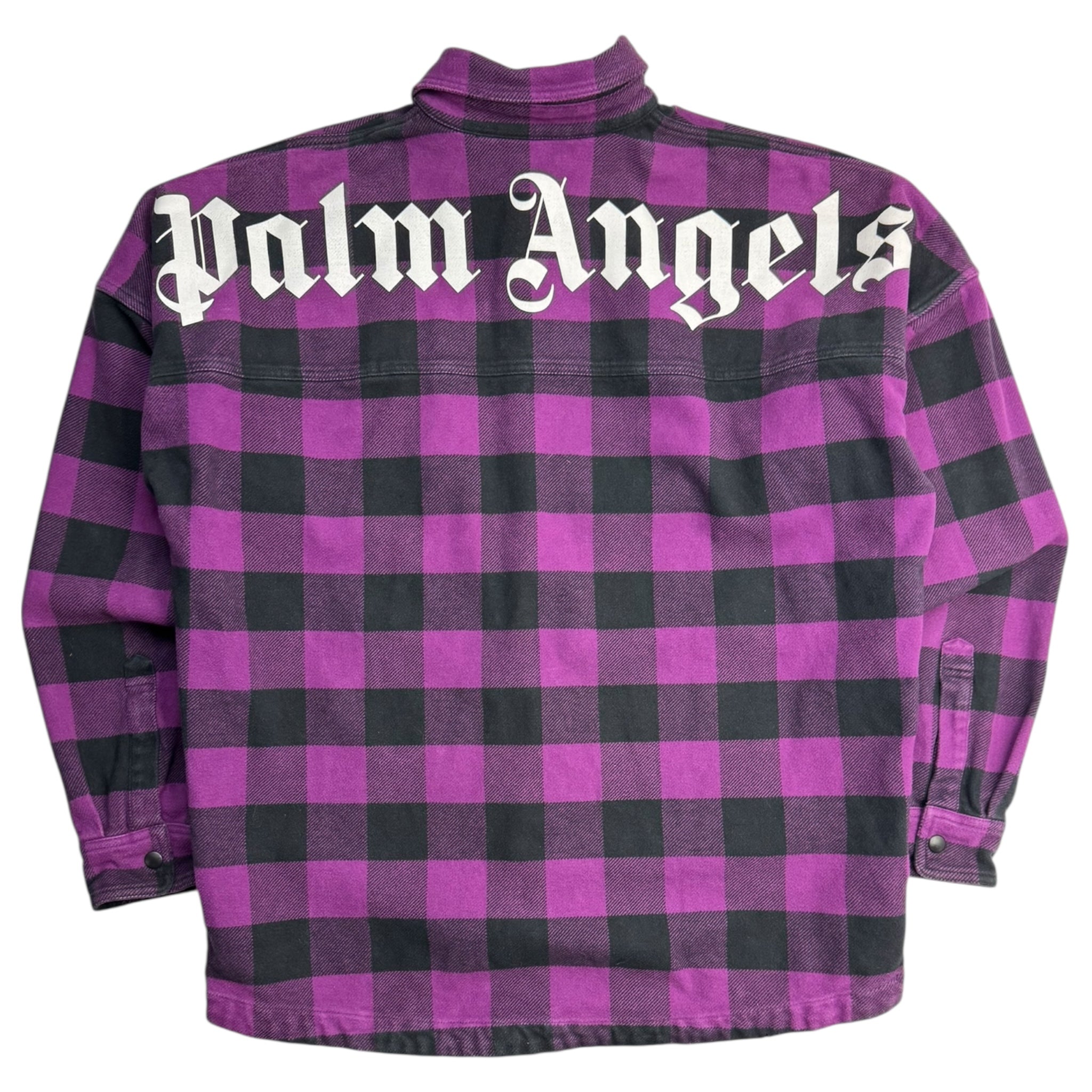 Palm Angels Logo-Print Checked Shirt