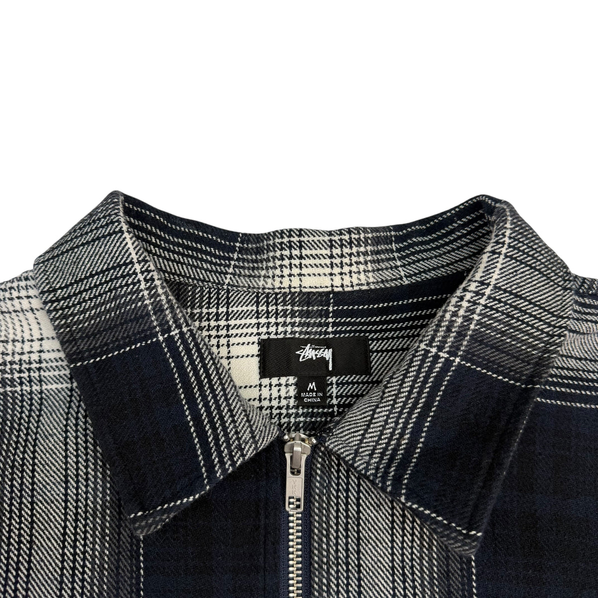 Stussy Paul Shadow Plaid Zip Shirt Black