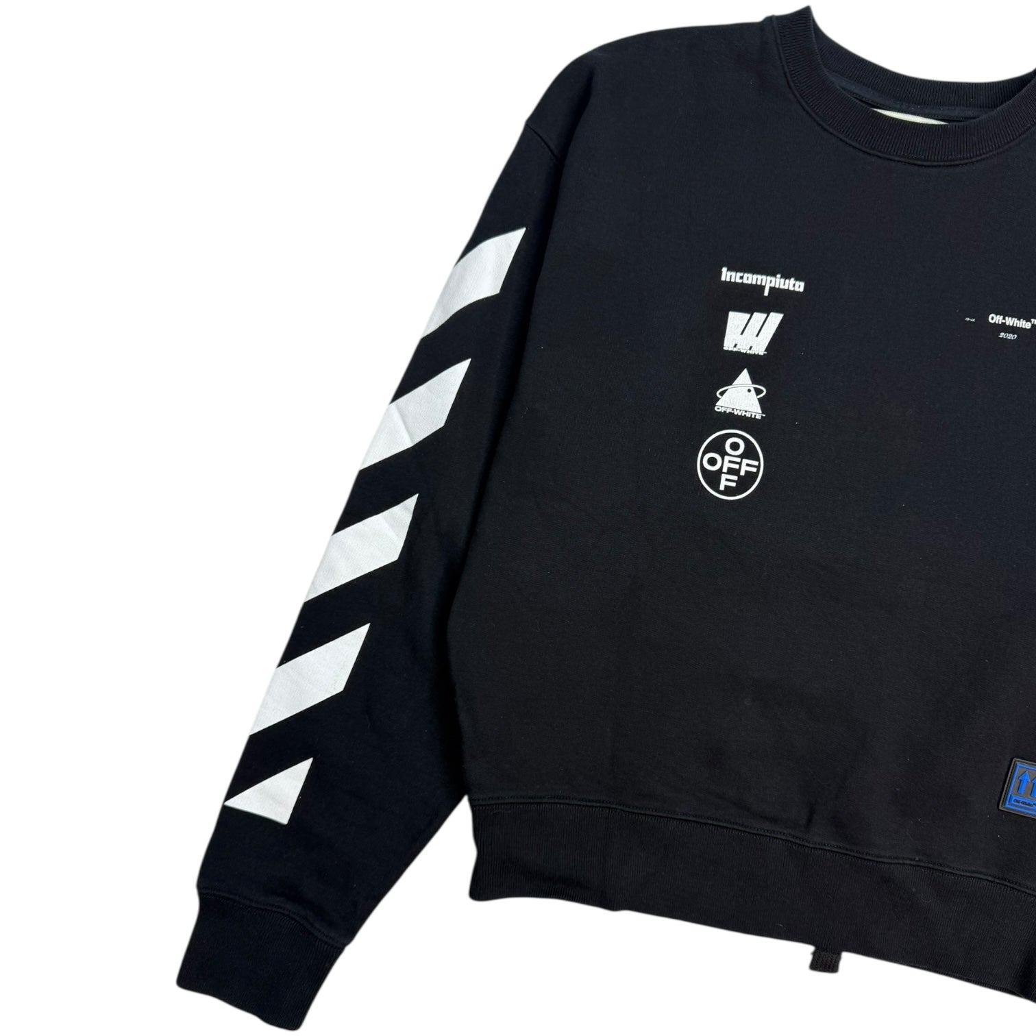 Off-White Diag Mariana De Silvia Incomputo Crewneck Black