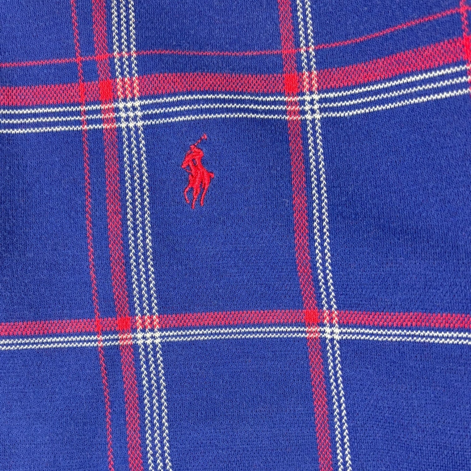 Vintage Polo Ralph Laure Plaid T-Shirt Blue