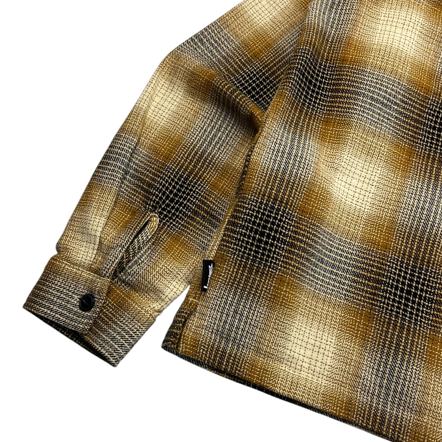 Stussy Jack Shadow Plaid Zip Shirt 'Mustard'