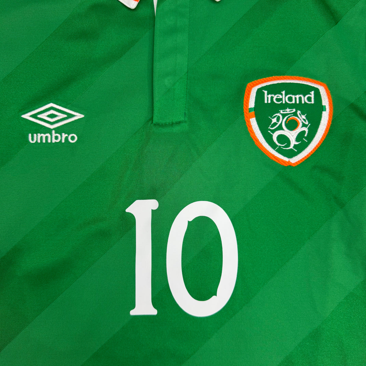 2004-06 Robbie Keane Republic Of Ireland Longsleeve Home Jersey Green