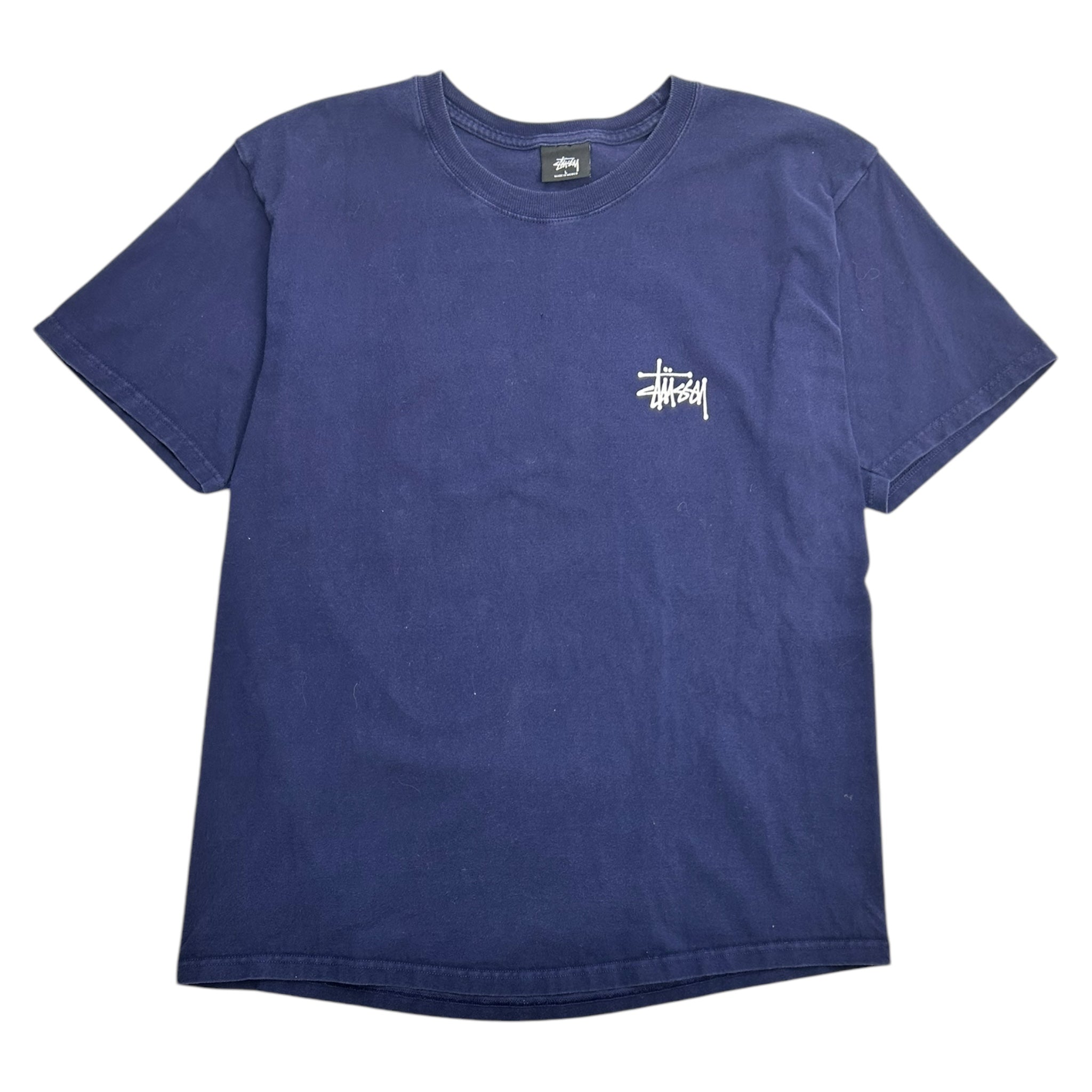 Stussy Classic Script Logo T-Shirt Navy