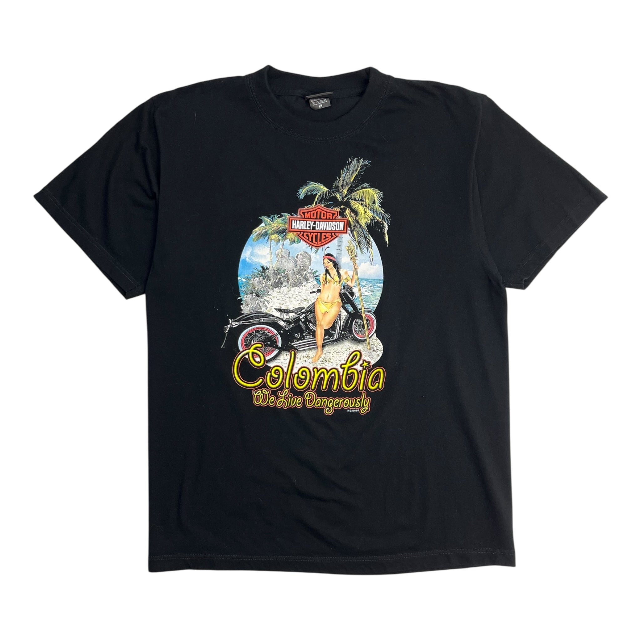 Harley Davidson Columbia "We Live Dangerously" T-Shirt