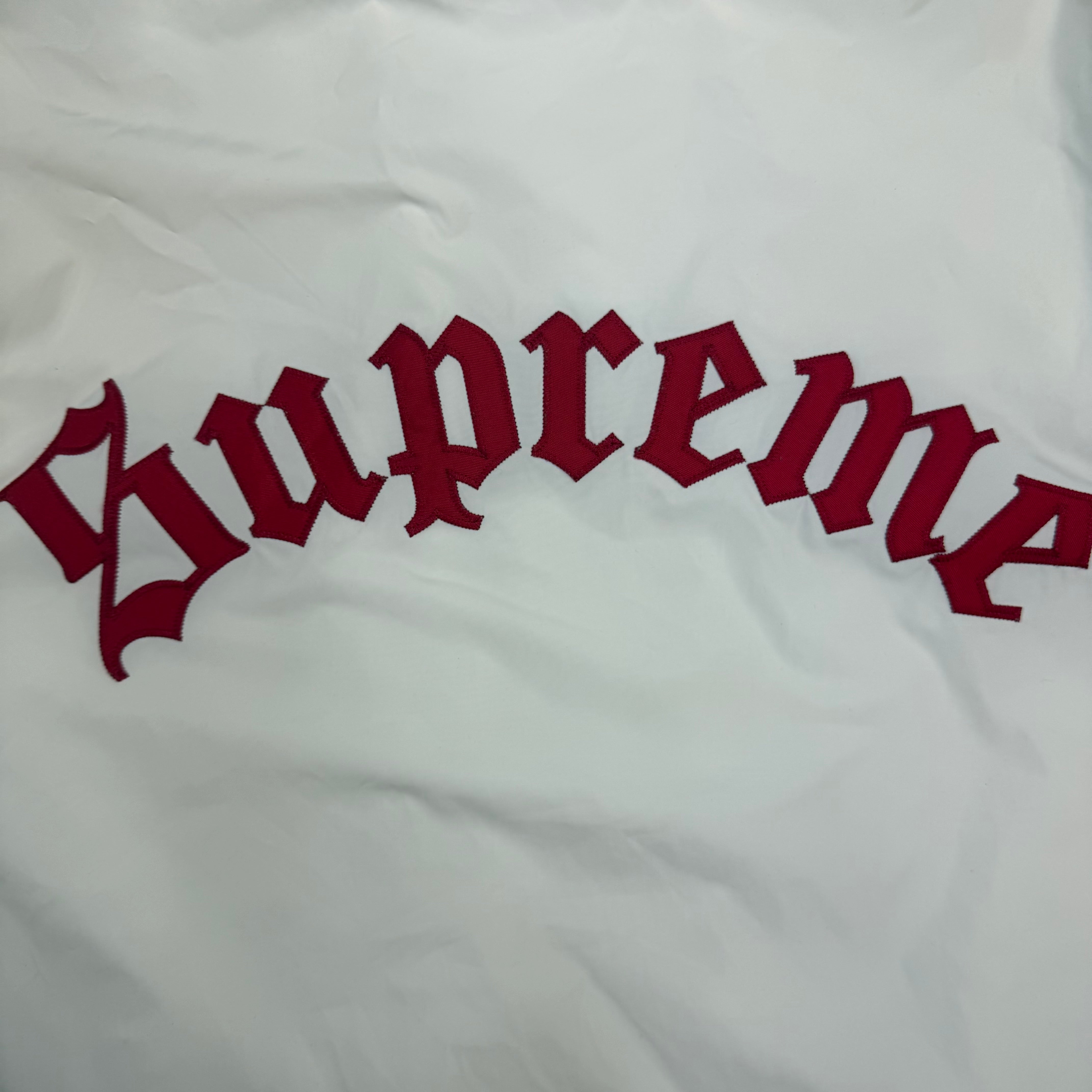 Supreme Old English Coaches Jacket White