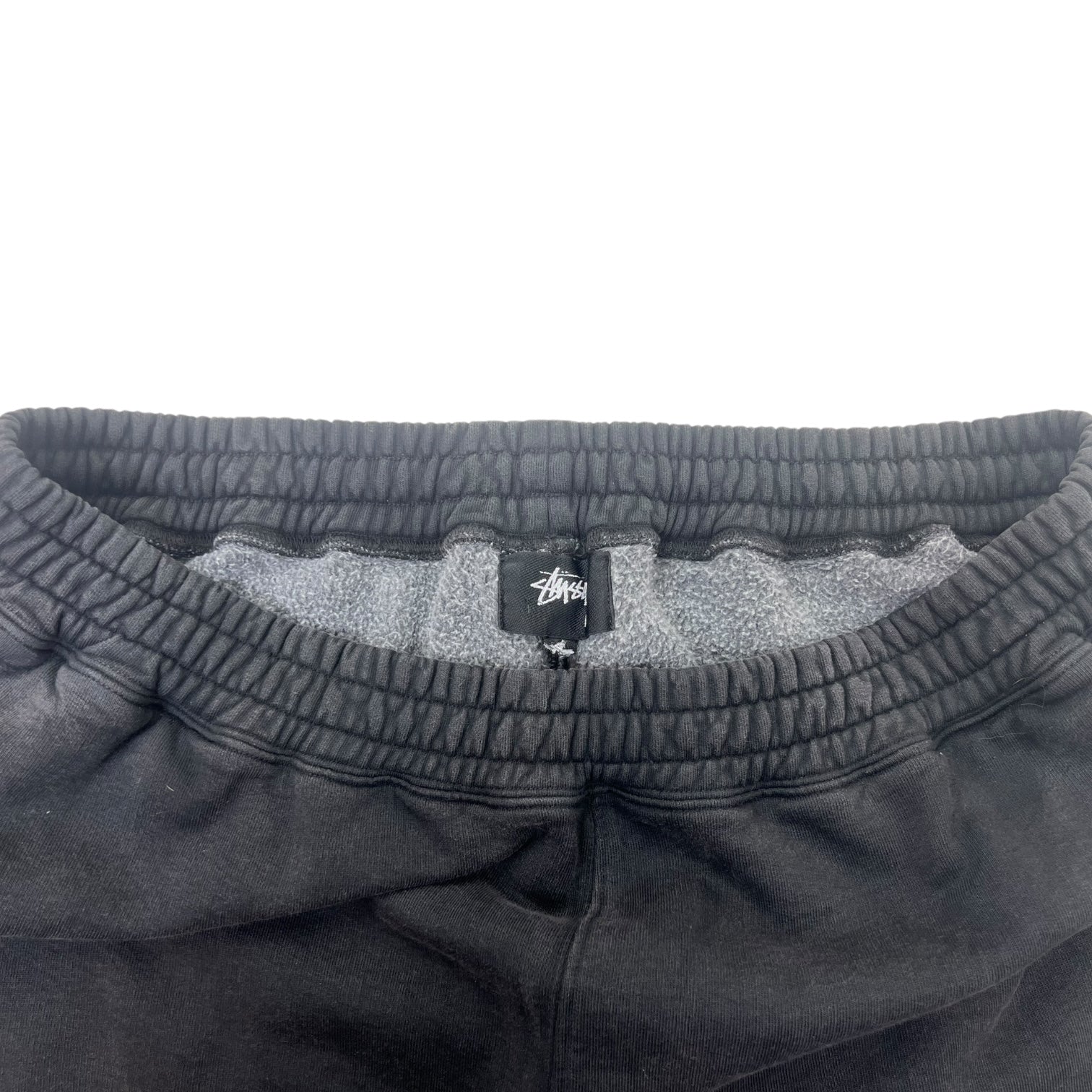 Stussy Faded Graphic Open-Hem Sweatpant Washed Black