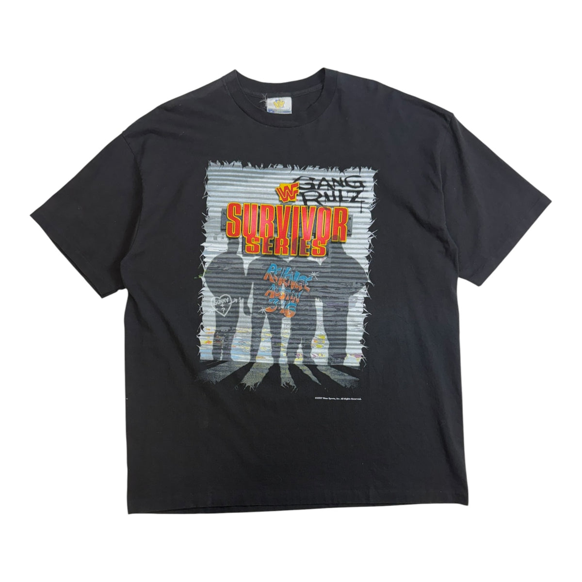 Vintage 1997 WWF Survivor Series T-Shirt Black