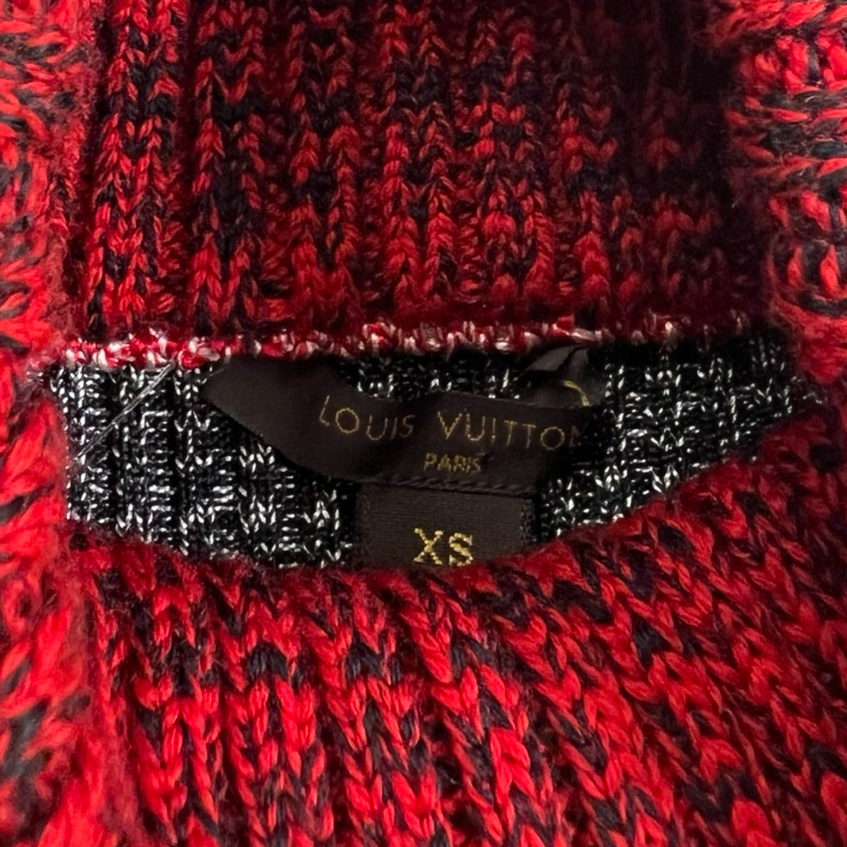 (W) Louis Vuitton Patterned Knit Sleeveless Turtleneck Top