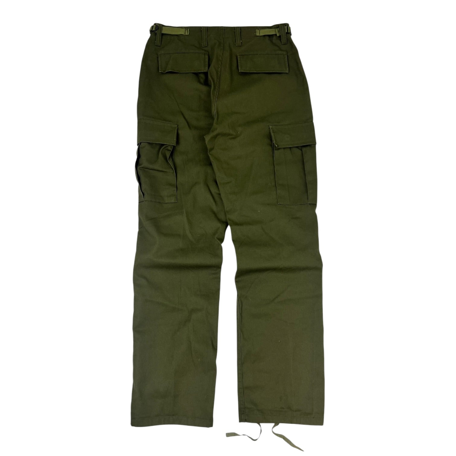 Military Fatigue Cargo Pants Side Pockets Olive