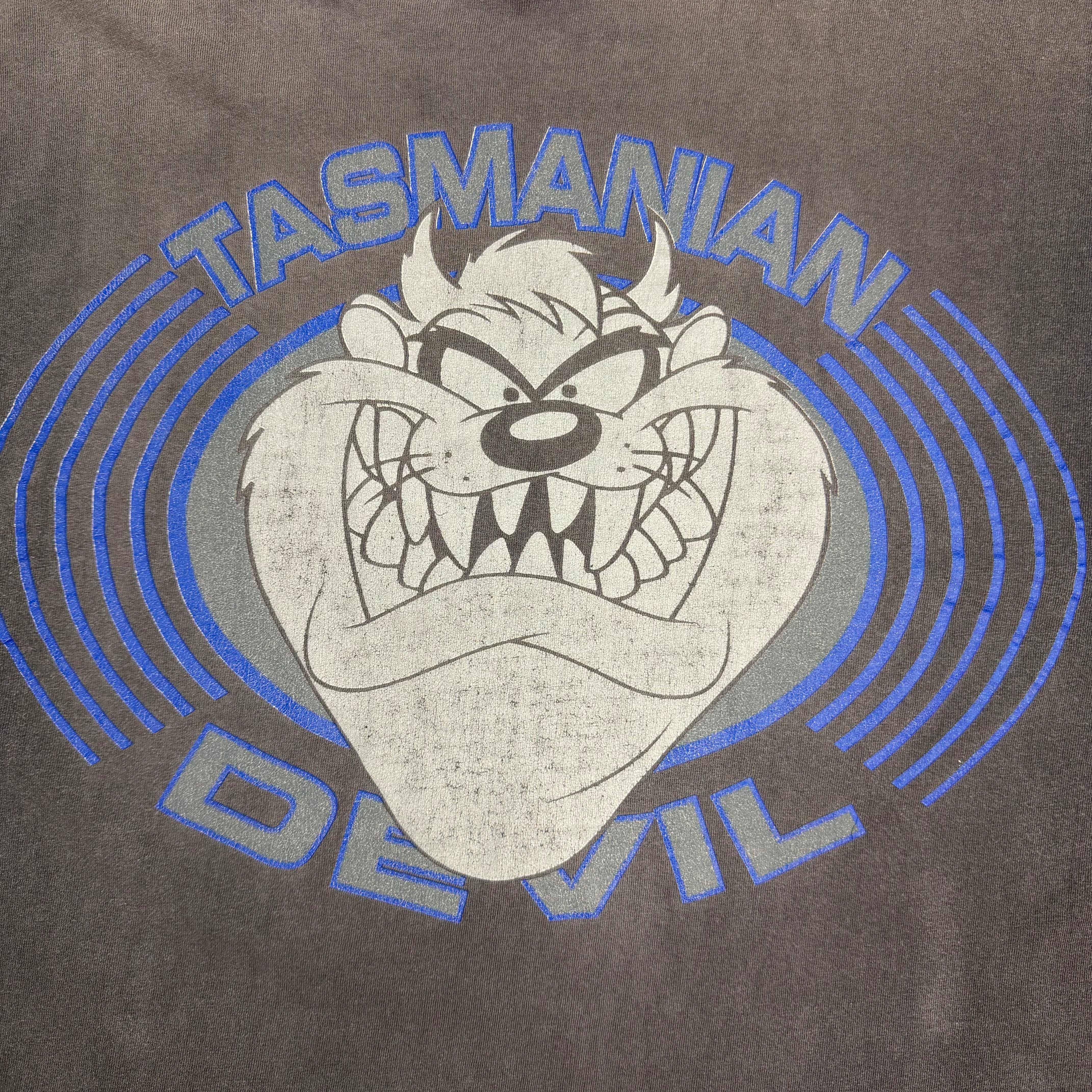 1996 Tasmanian Devil Techn Toons Warner Bros Tee Faded Black