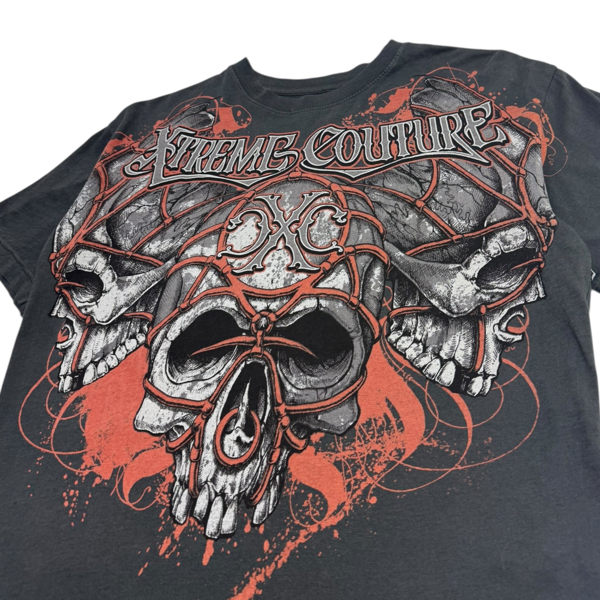 Y2K Xtreme Couture Triple Skull Cyber Mall Goth T-Shirt