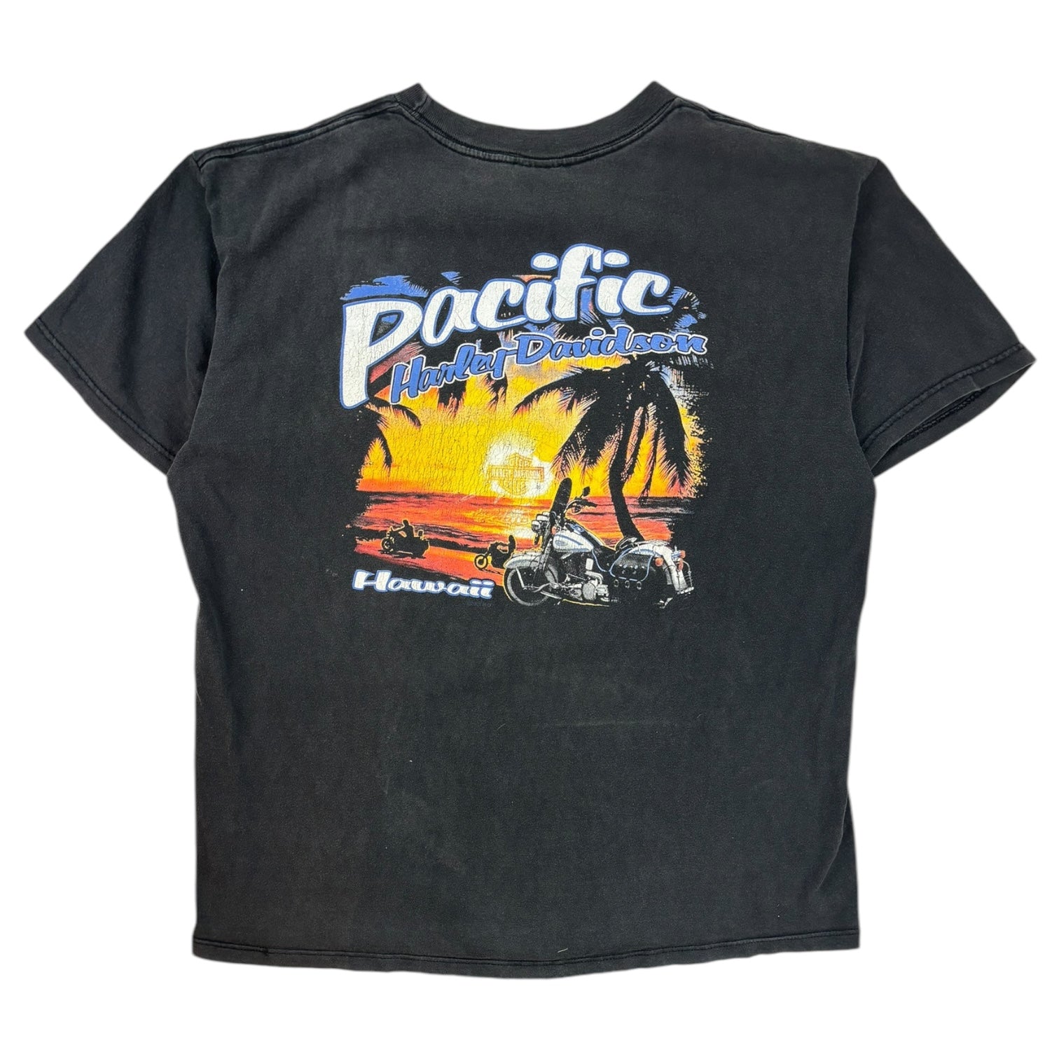 Vintage Pacific Maui Harley Davidson T-Shirt Black