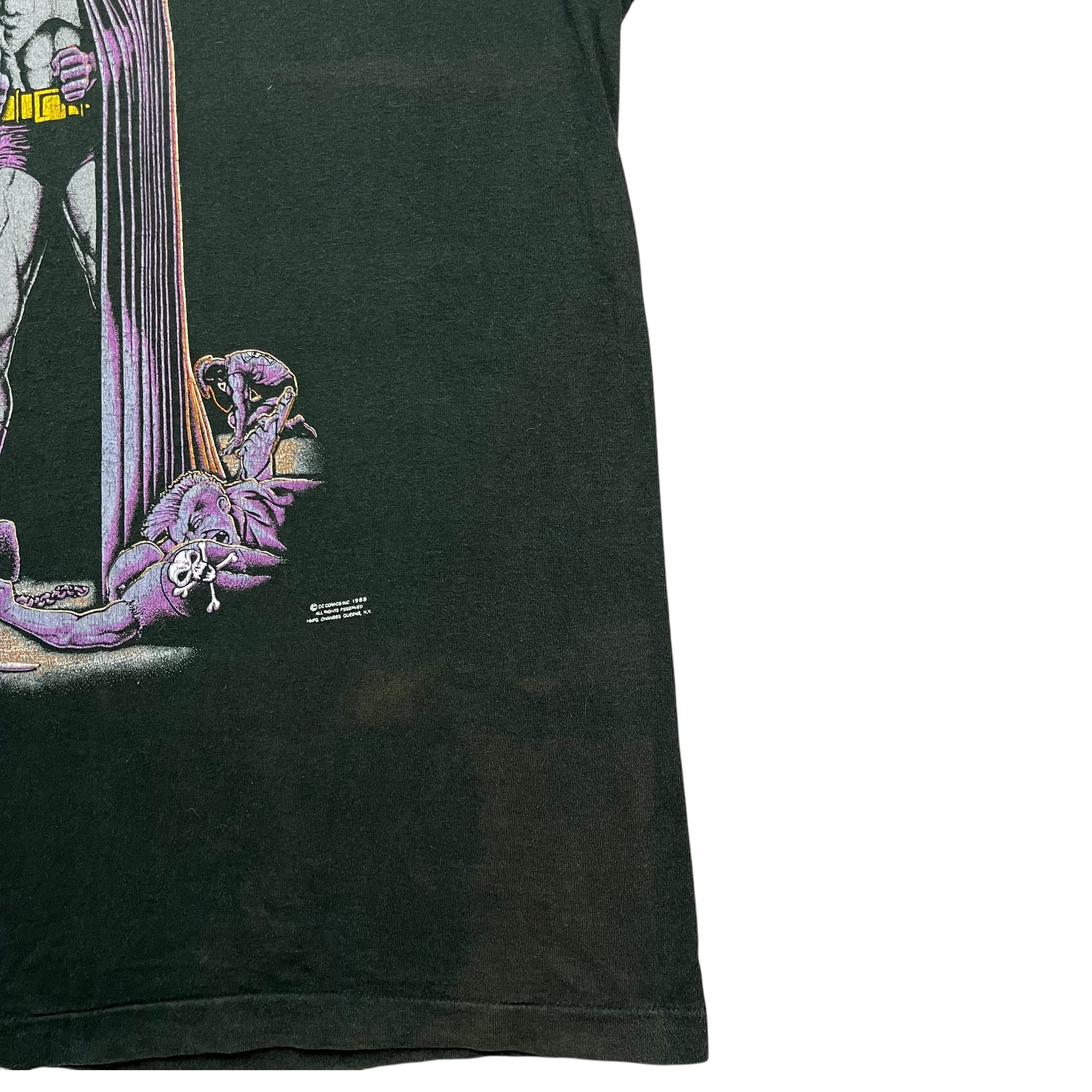 1988 Batman Purple Cape Tee Black