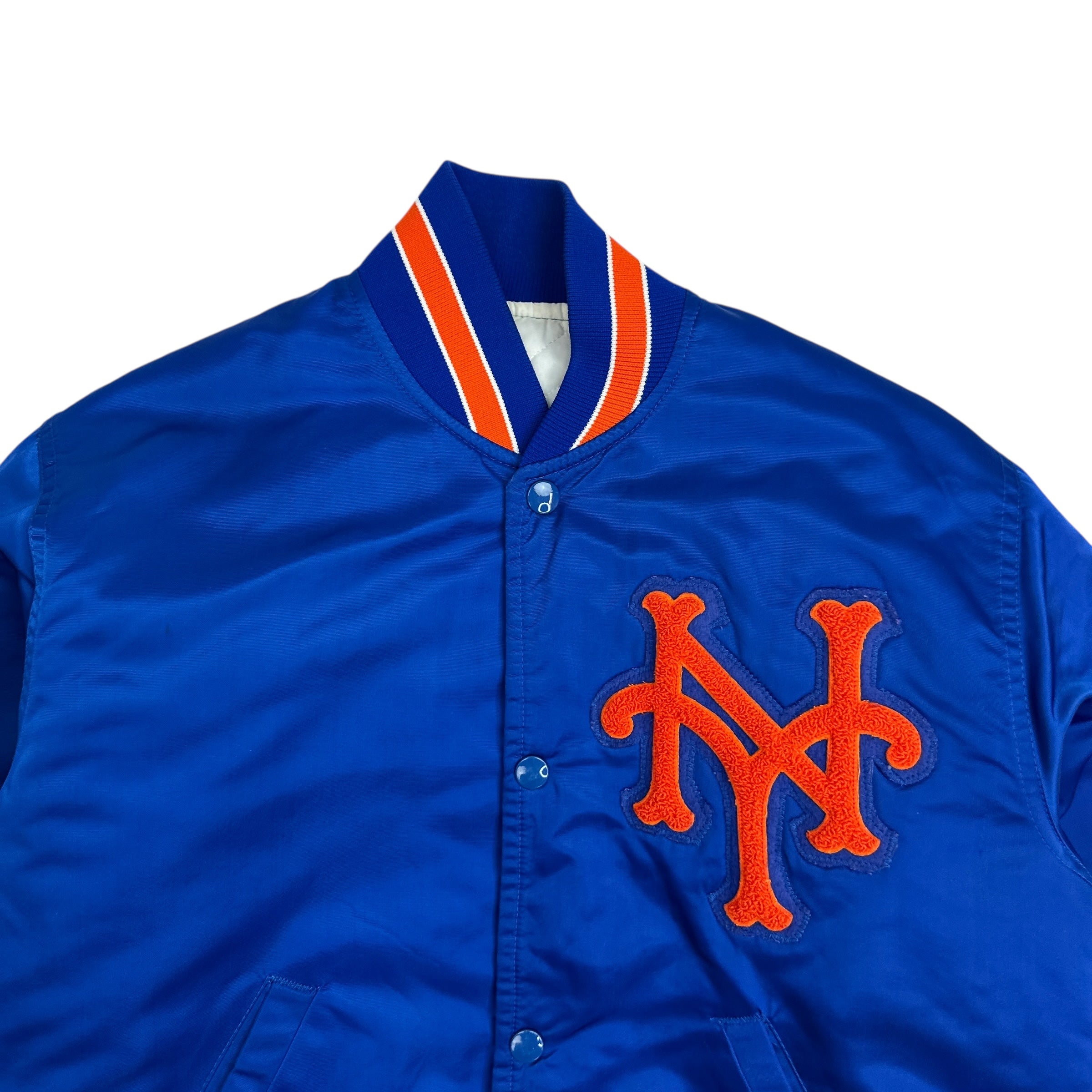Vintage Starter New York Mets Satin Varsity Jacket Blue