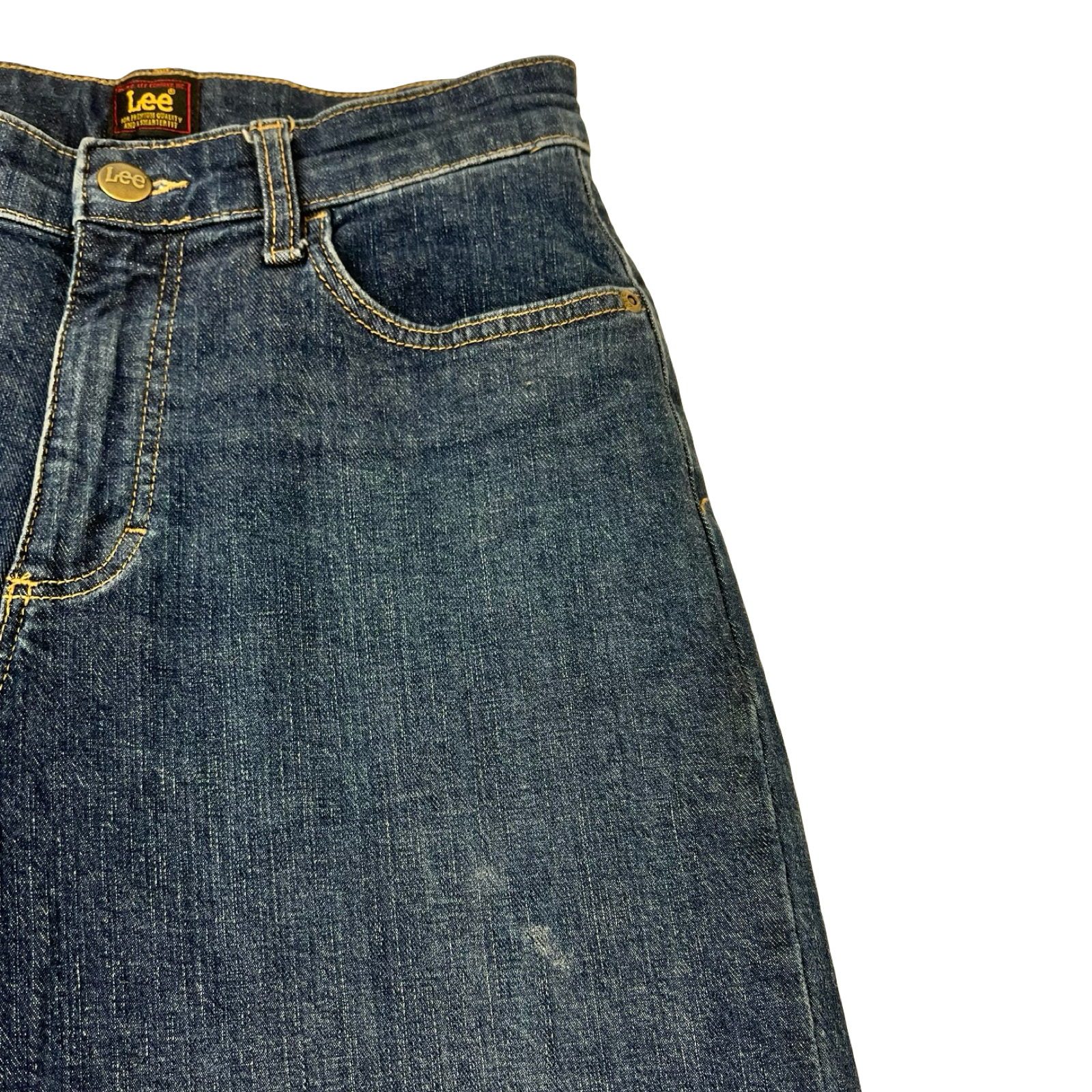 (W) Lee Stella High Rise WideLeg Denim Jeans Dark Blue
