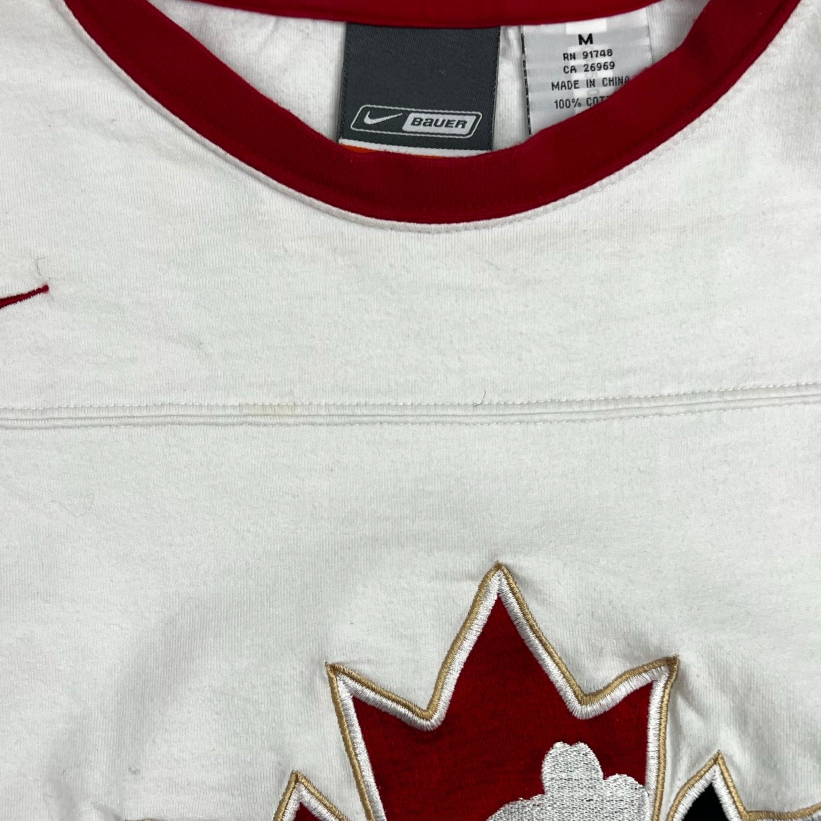 2009 Nike Bauer Team Canada World Juniors Longsleeve Tee White