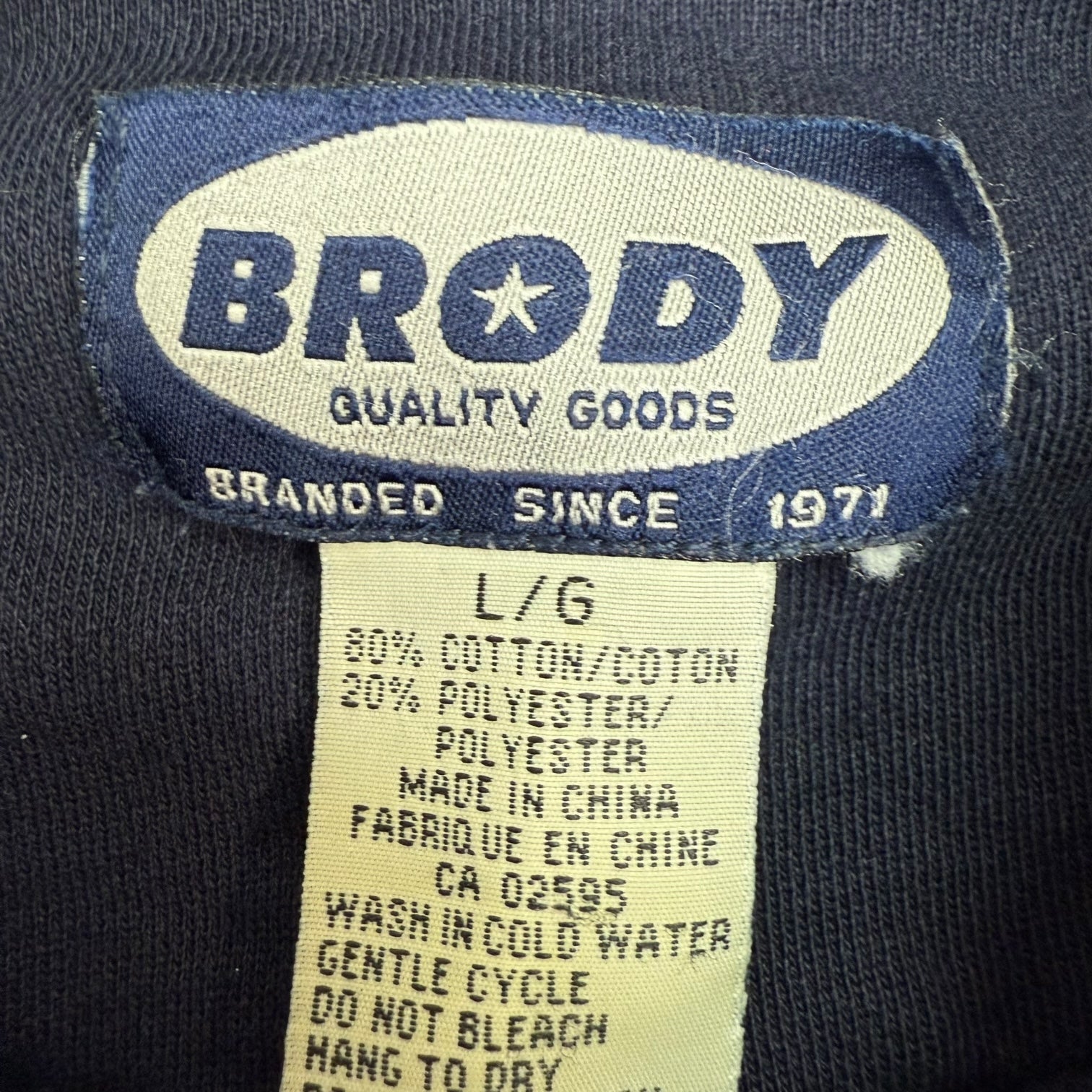 Vintage Brody Skull On Fire Hoodie Navy Blue