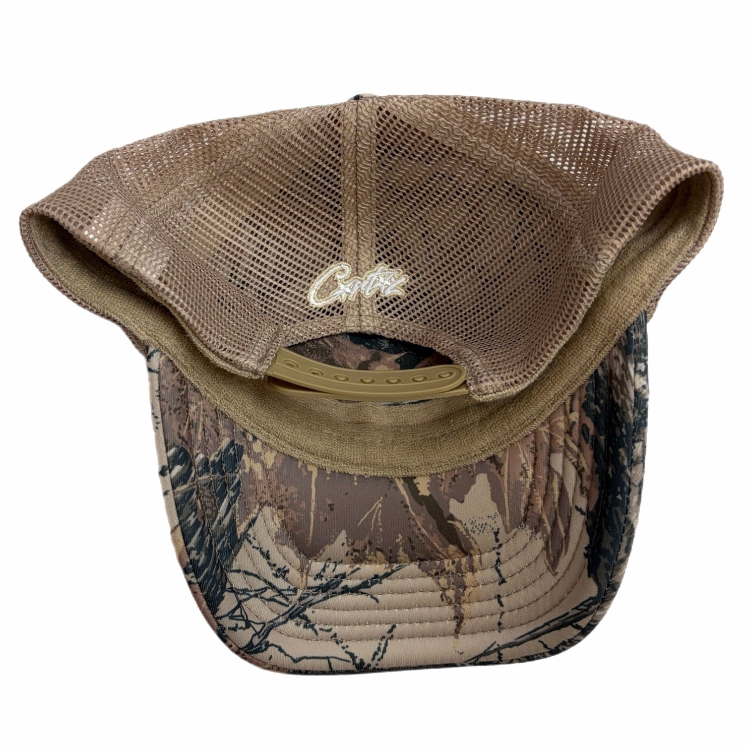 Corteiz Island Puff Print Trucker Hat Forest Camo