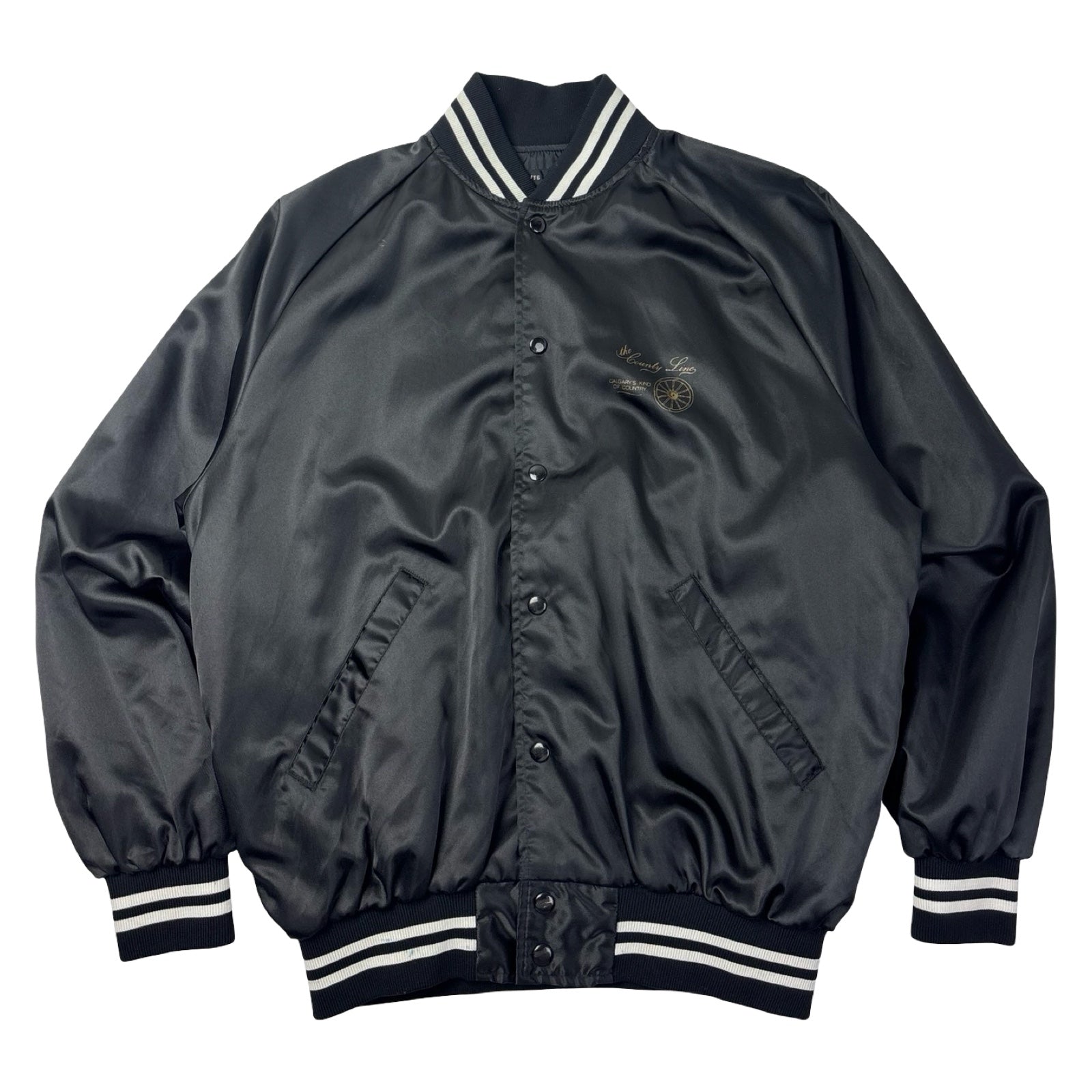 Vintage Sexton “Calgary’s Kind Of Country” Satin Western Bomber Jacket