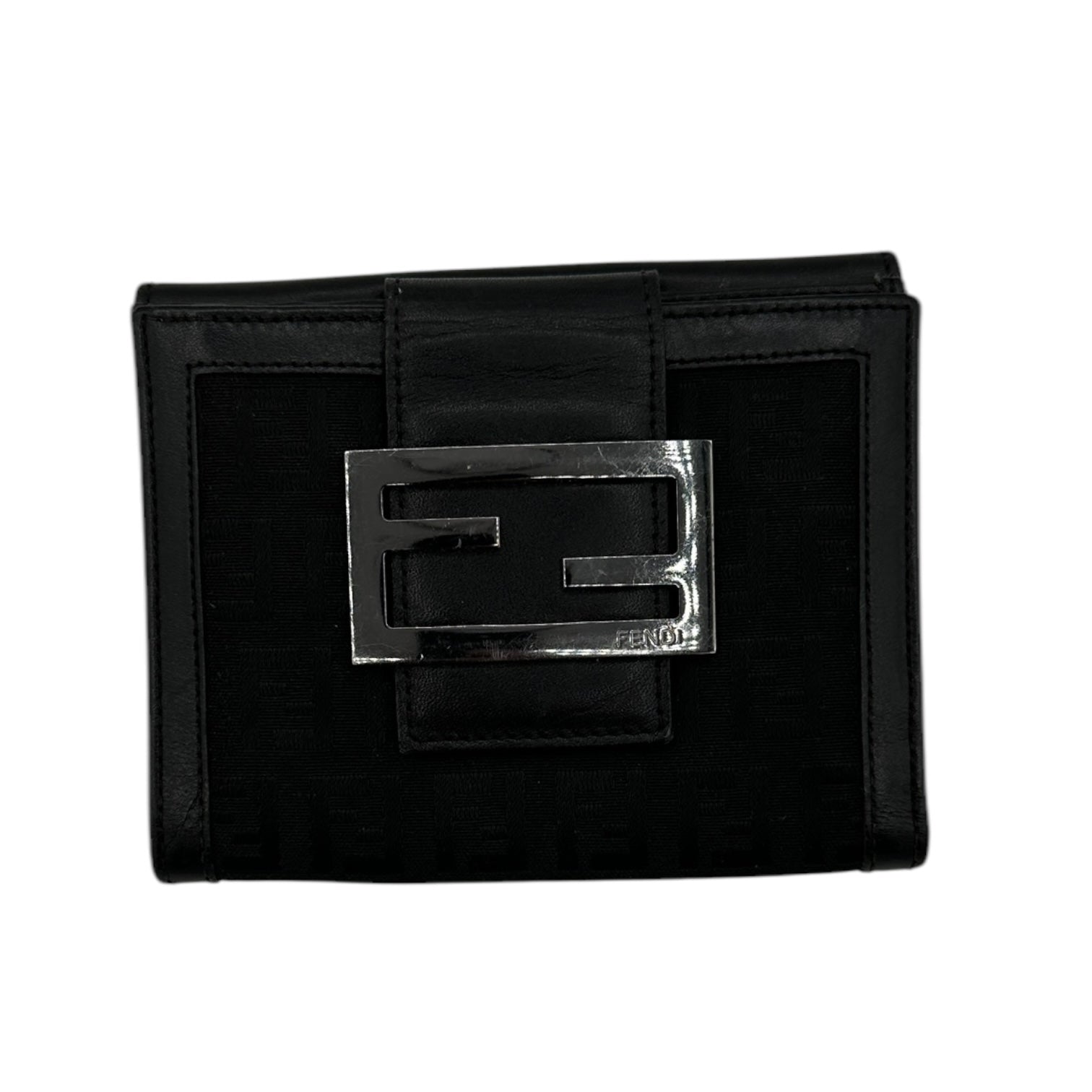 Vintage Fendi Monogram Wallet Black