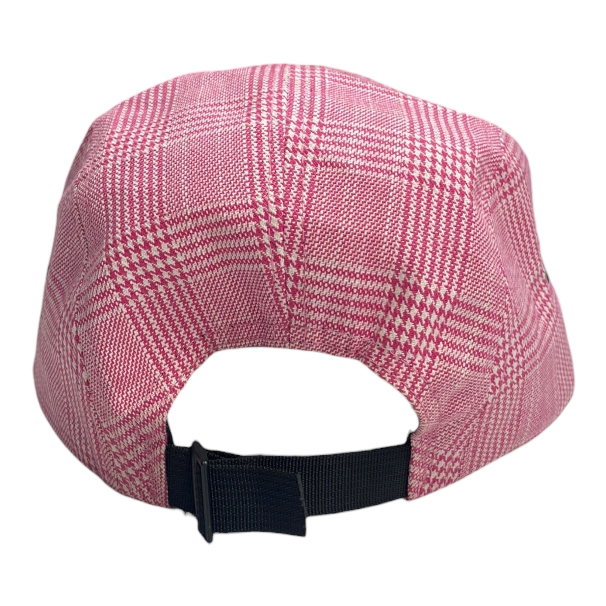 Supreme Plaid Houndstooth Box Logo Camp Cap Pink