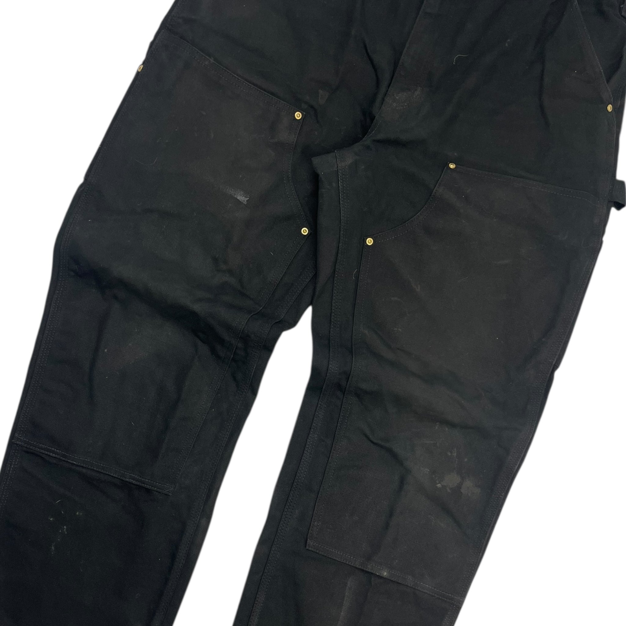 Vintage Carhartt Loose Fit Double Knee Dungarees Black