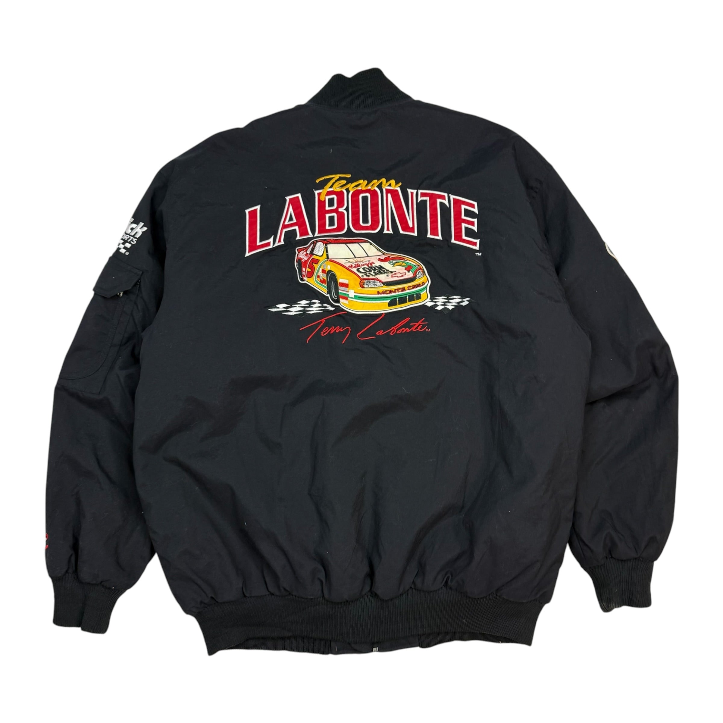Vintage NASCAR Team Labonte Racing Jacket Black