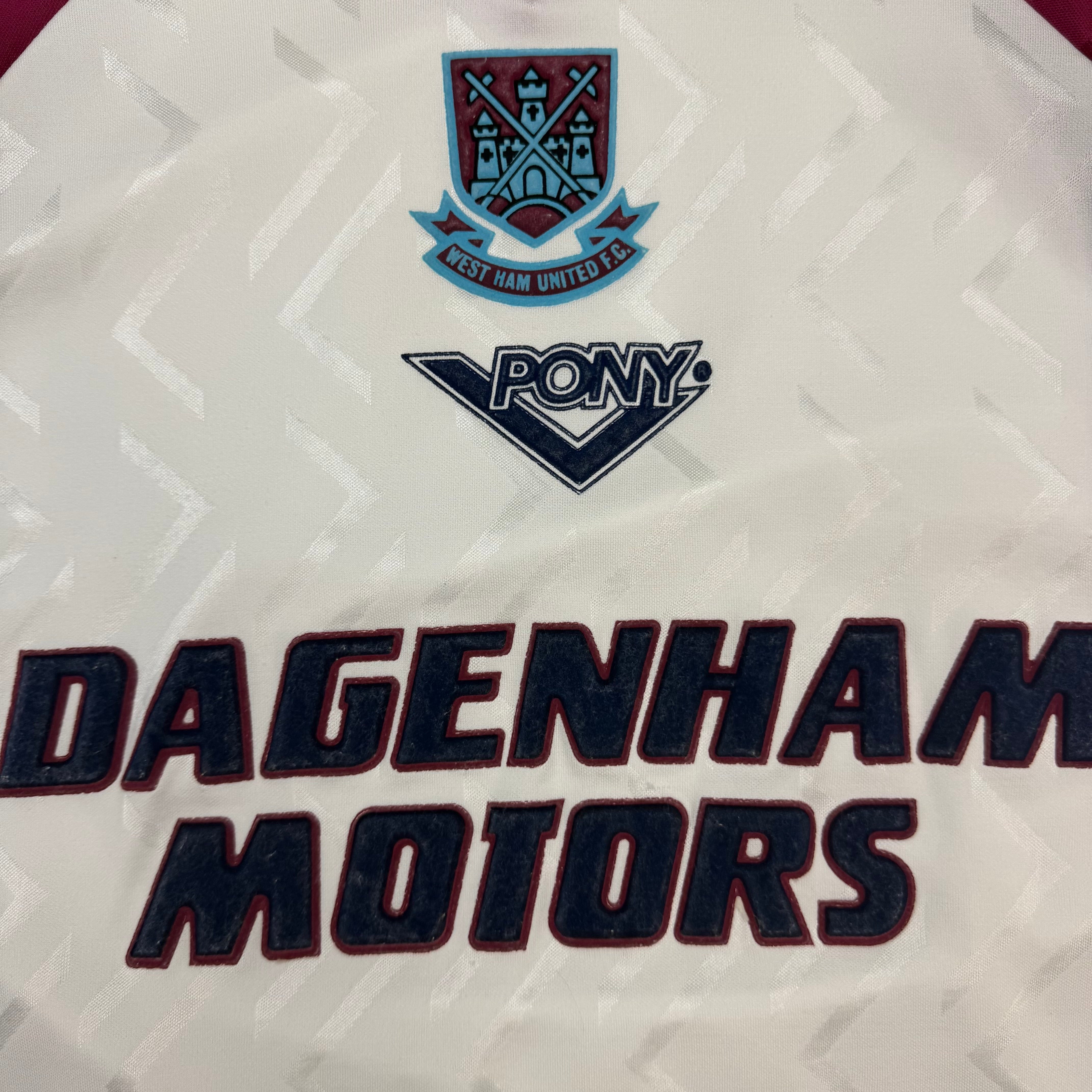 Vintage Pony 1994-96 West Ham United Third Jersey White