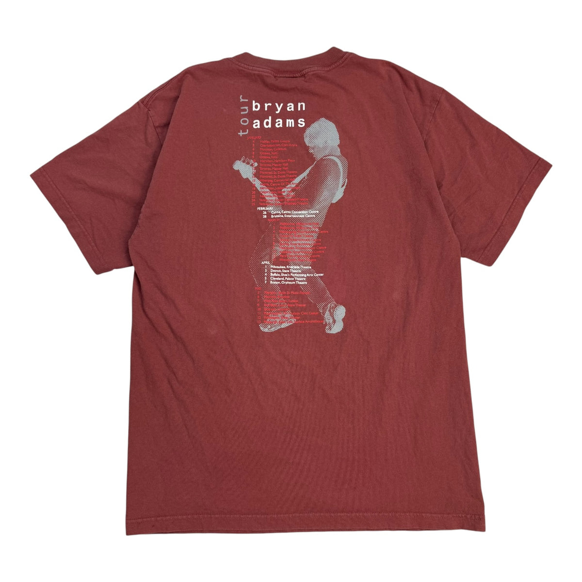 1990s Bryan Adams Tour Tee Red