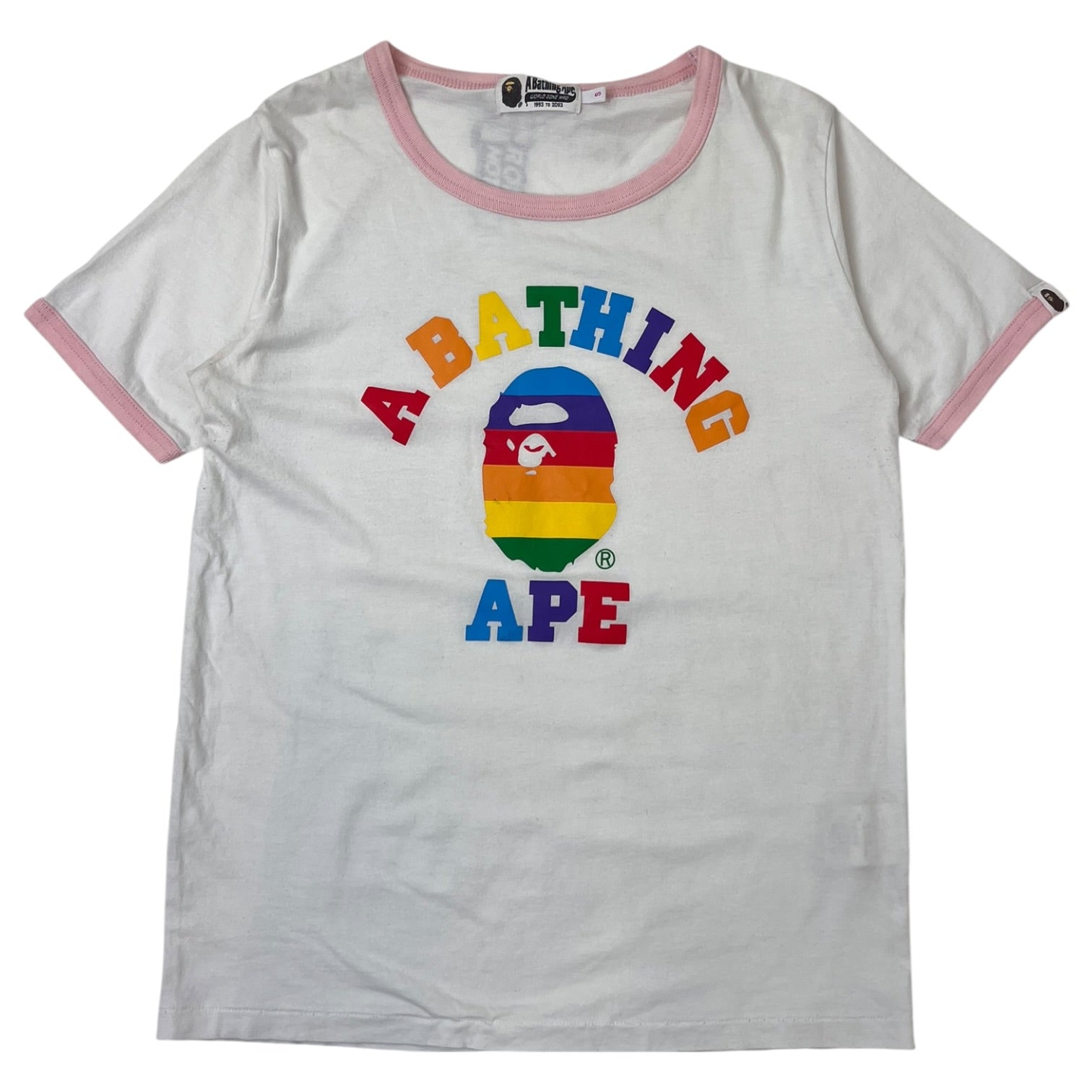 (W) BAPE Rainbow College T-Shirt