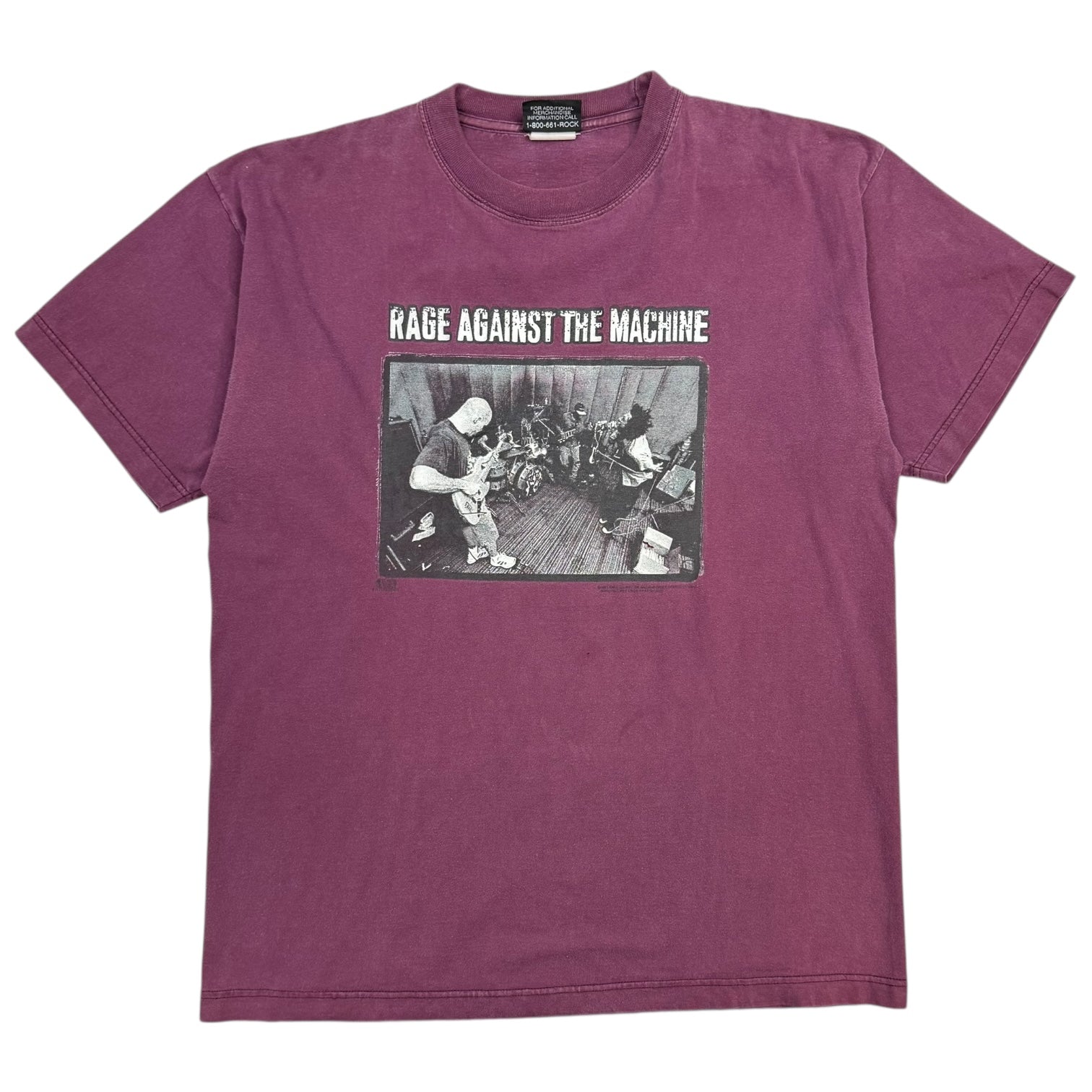 Vintage Rage Against The Machine Tee Maroon