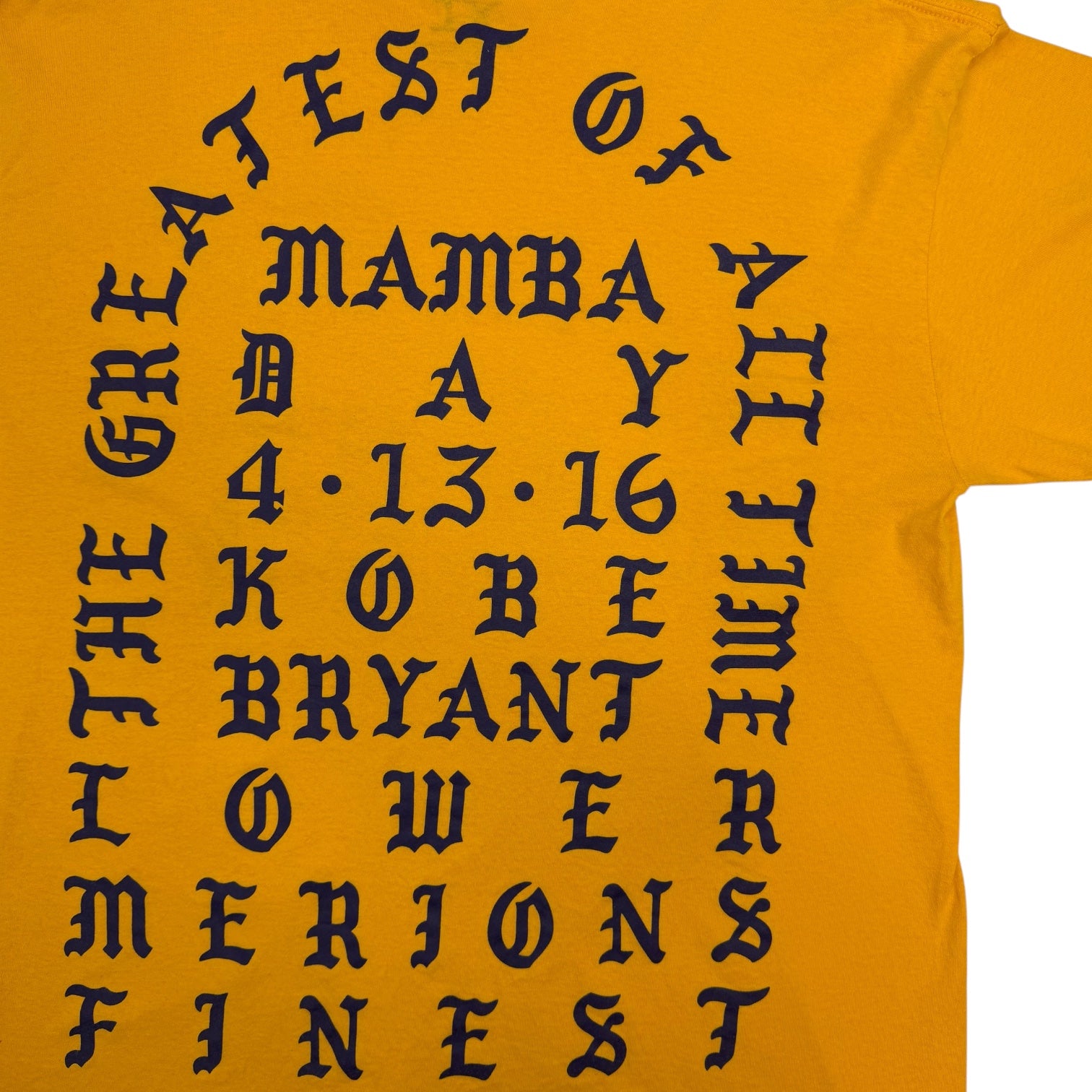 2016 Kanye West “I Feel Like Kobe” Mamba Day Longsleeve Yellow