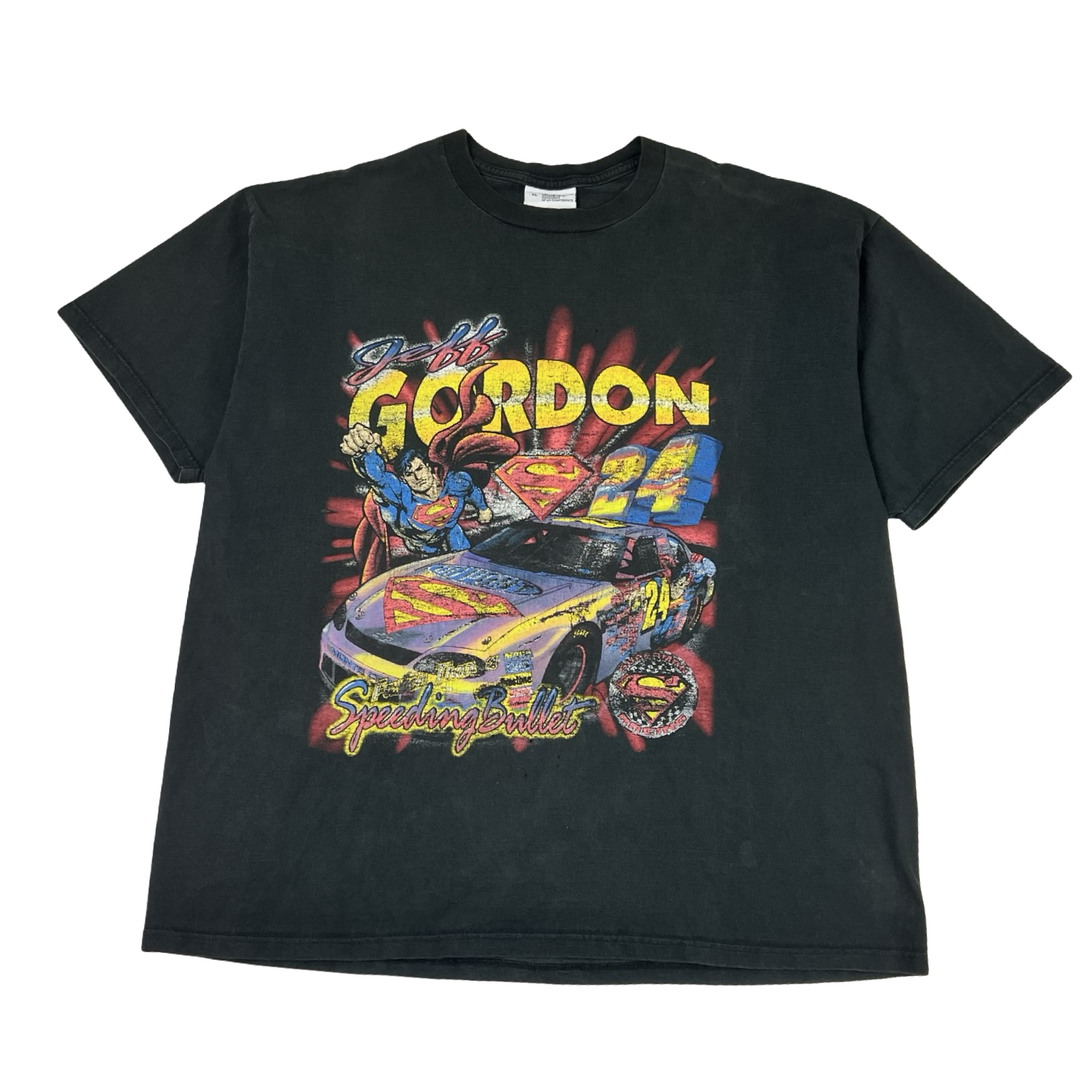 1999 Vintage Jeff Gordon #24 Superman Speeding Bullet NASCAR T-Shirt