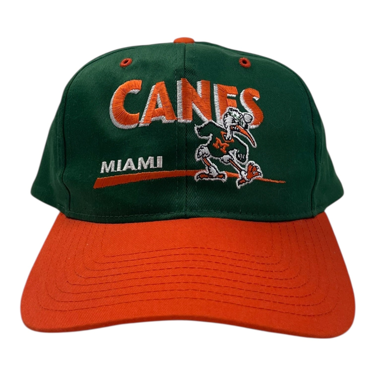Vintage Miami Hurricanes Snap Back Hat Green