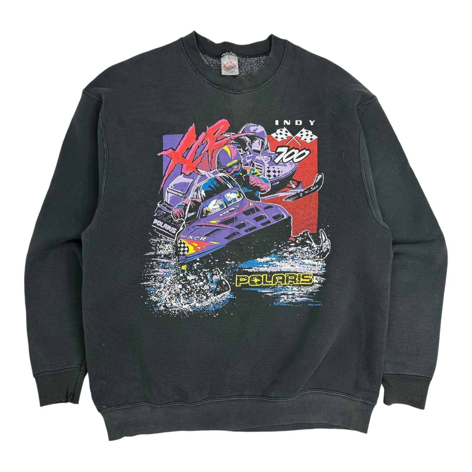 Vintage Polaris Indy 700 Race Crewneck Black