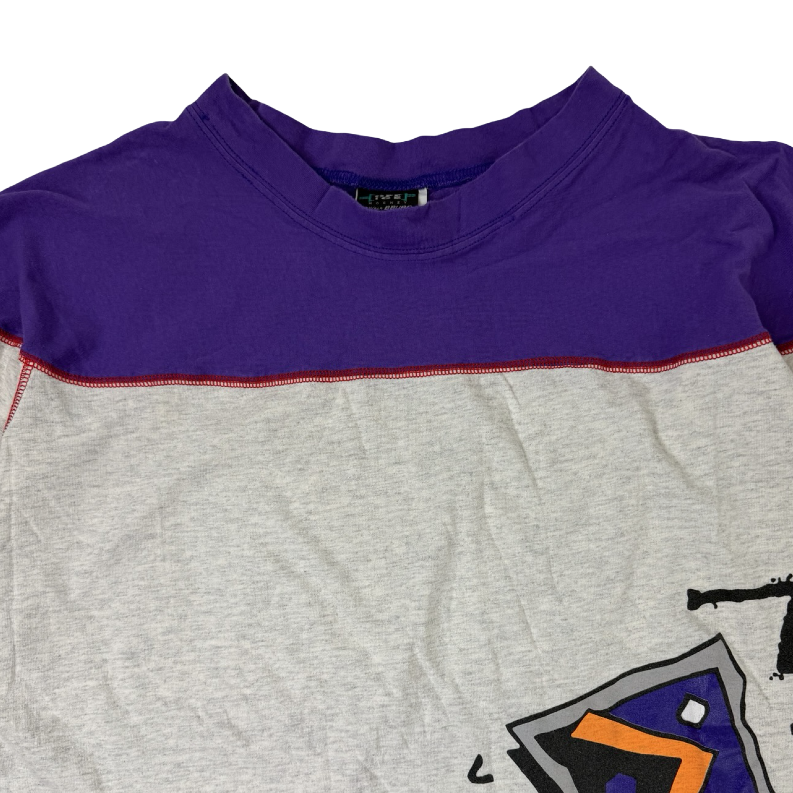Vintage 1990s AOP Vancouver Voodoo T-Shirt Purple/White