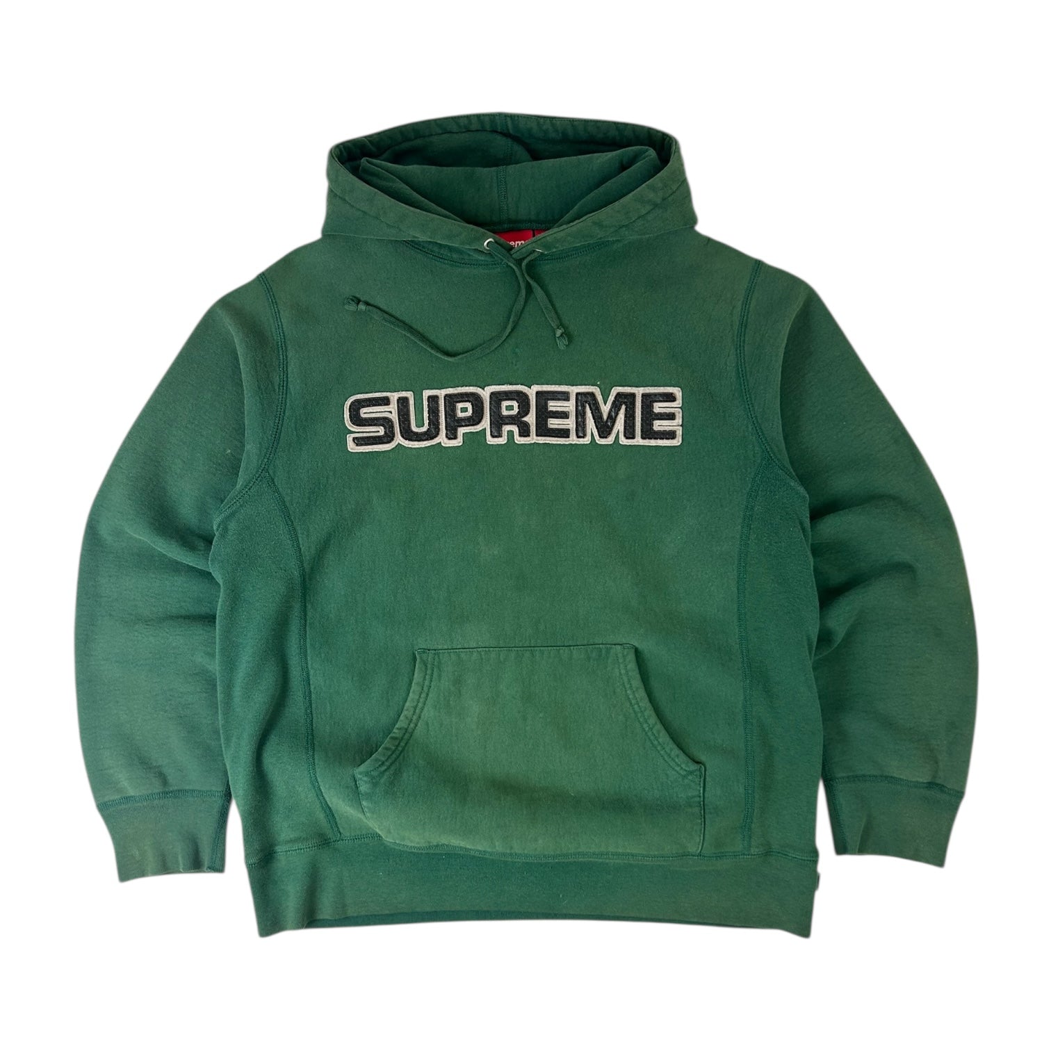 Supreme Perforated Leather Hoodie Green