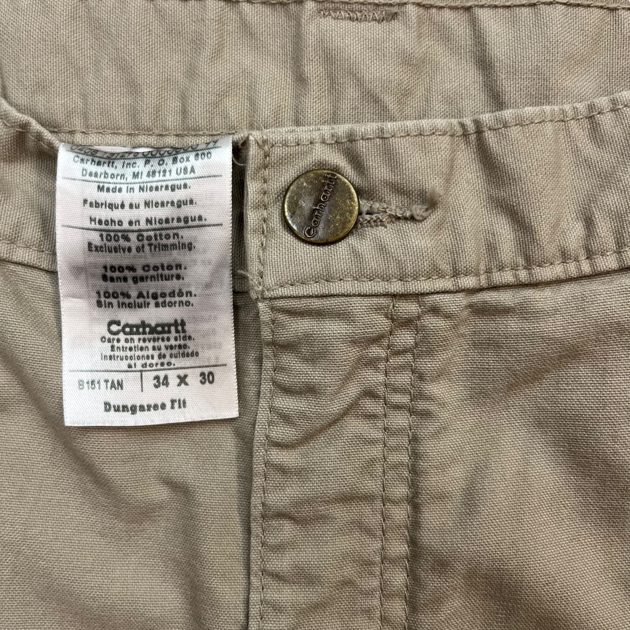 Vintage Carhartt Dungaree Pants Beige