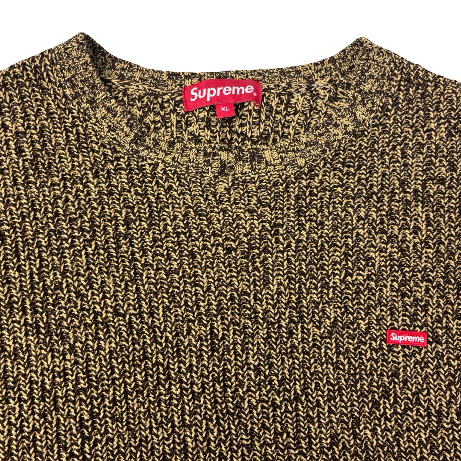 Supreme Mélange Rib Knit Sweater Brown