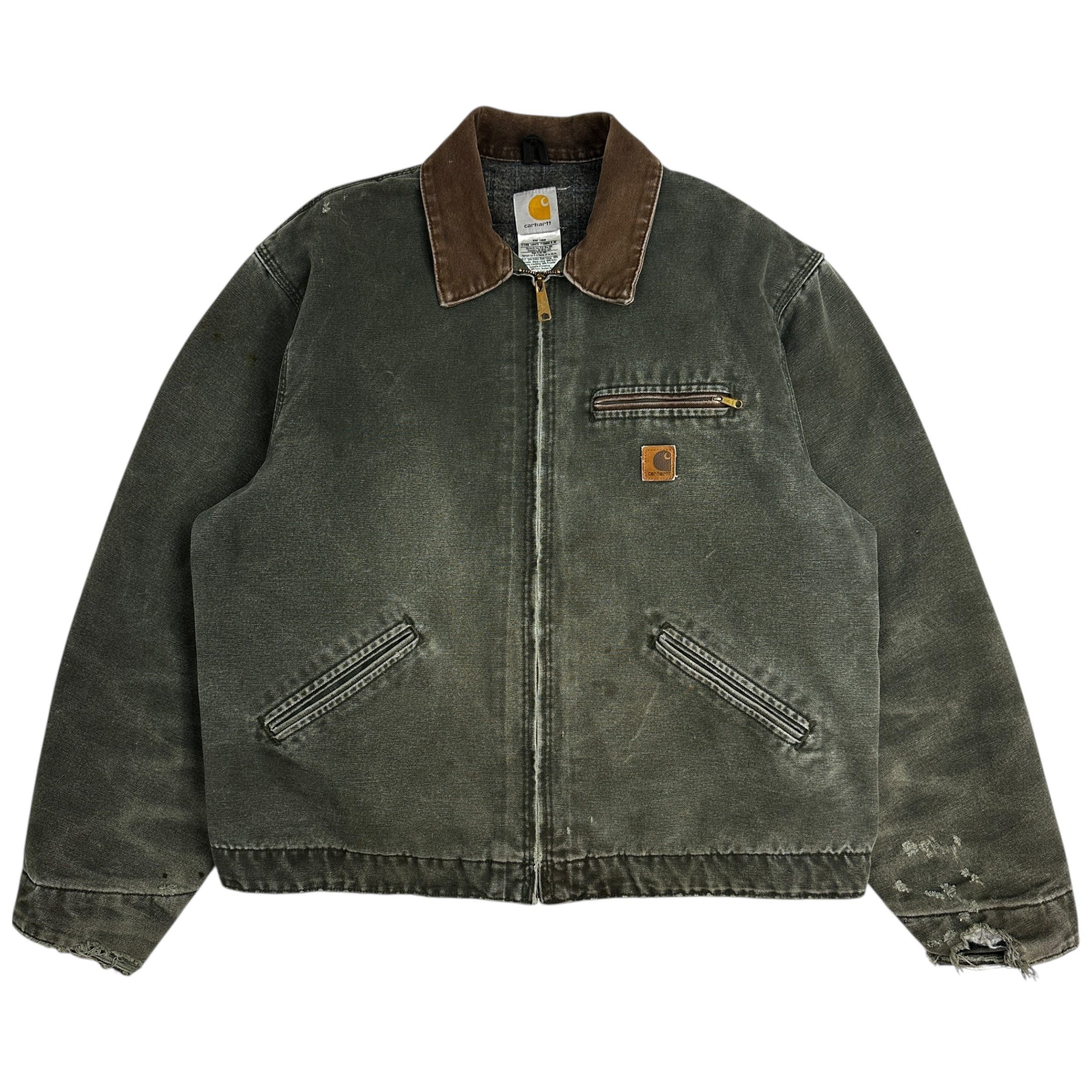 Vintage Carhartt Detroit Blanket Lined Jacket Moss Green